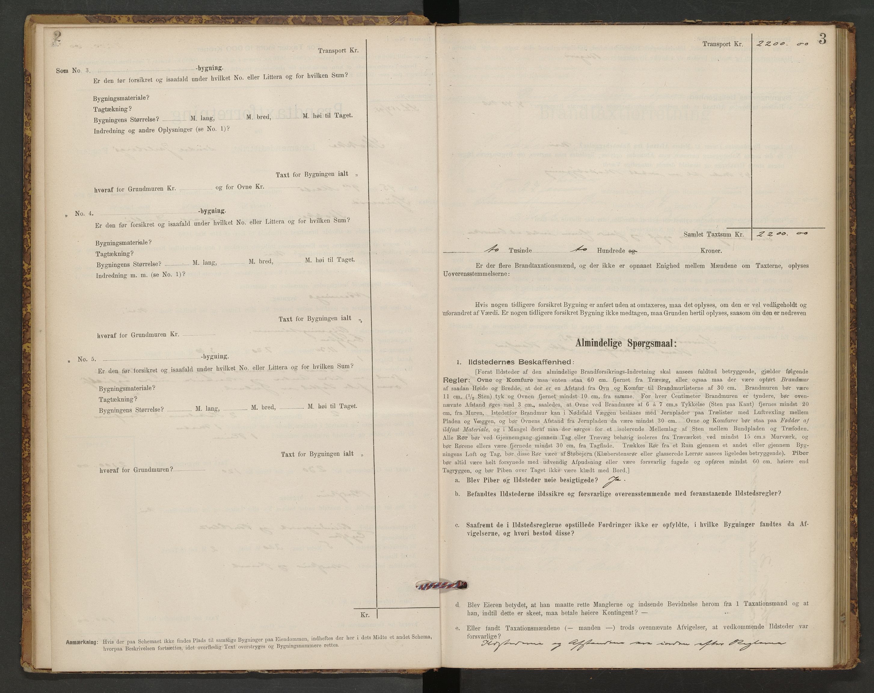 Stokke lensmannskontor, AV/SAKO-A-550/Y/Yb/Ybb/L0001: Skjematakstprotokoll, 1895-1918, p. 2-3