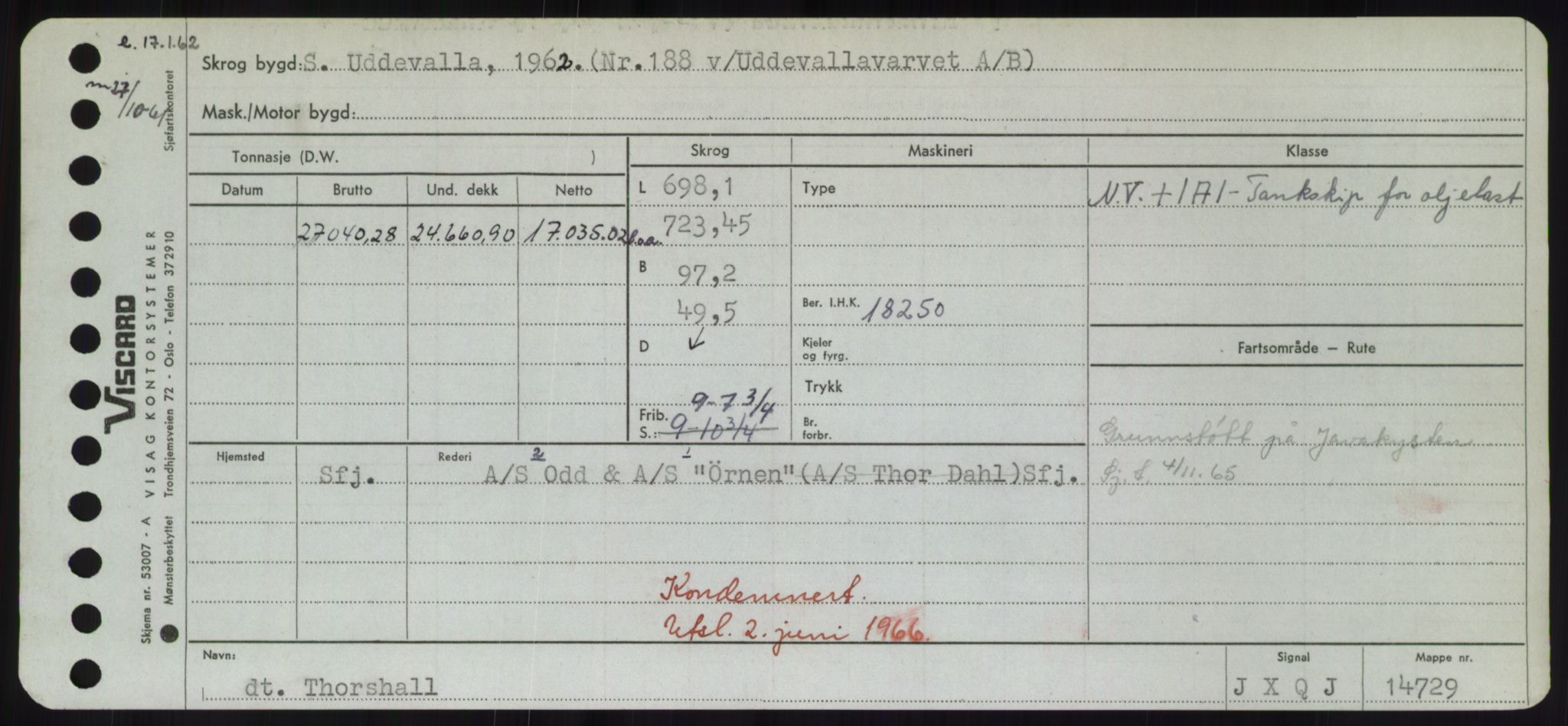 Sjøfartsdirektoratet med forløpere, Skipsmålingen, RA/S-1627/H/Hd/L0038: Fartøy, T-Th, p. 735