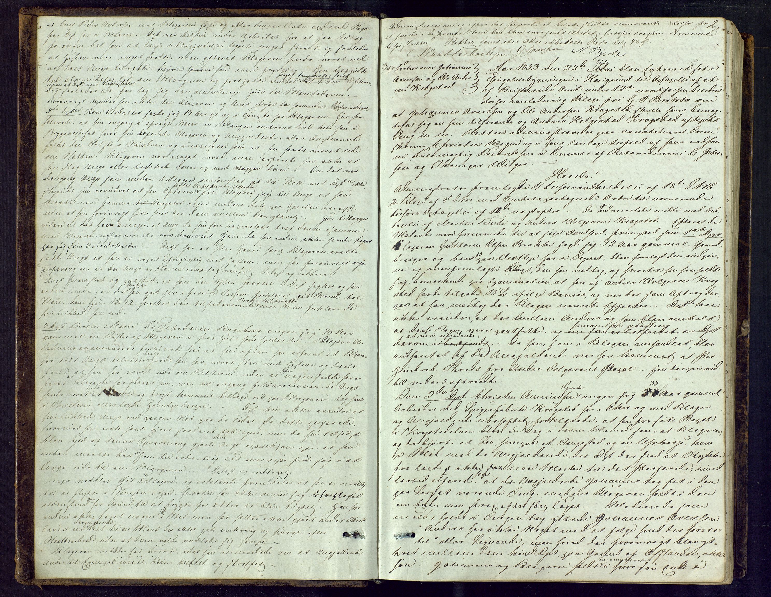 Eiker, Modum og Sigdal sorenskriveri, AV/SAKO-A-123/F/Fc/L0004: Ekstrarettsprotokoll - Eiker, 1853-1858, p. 2