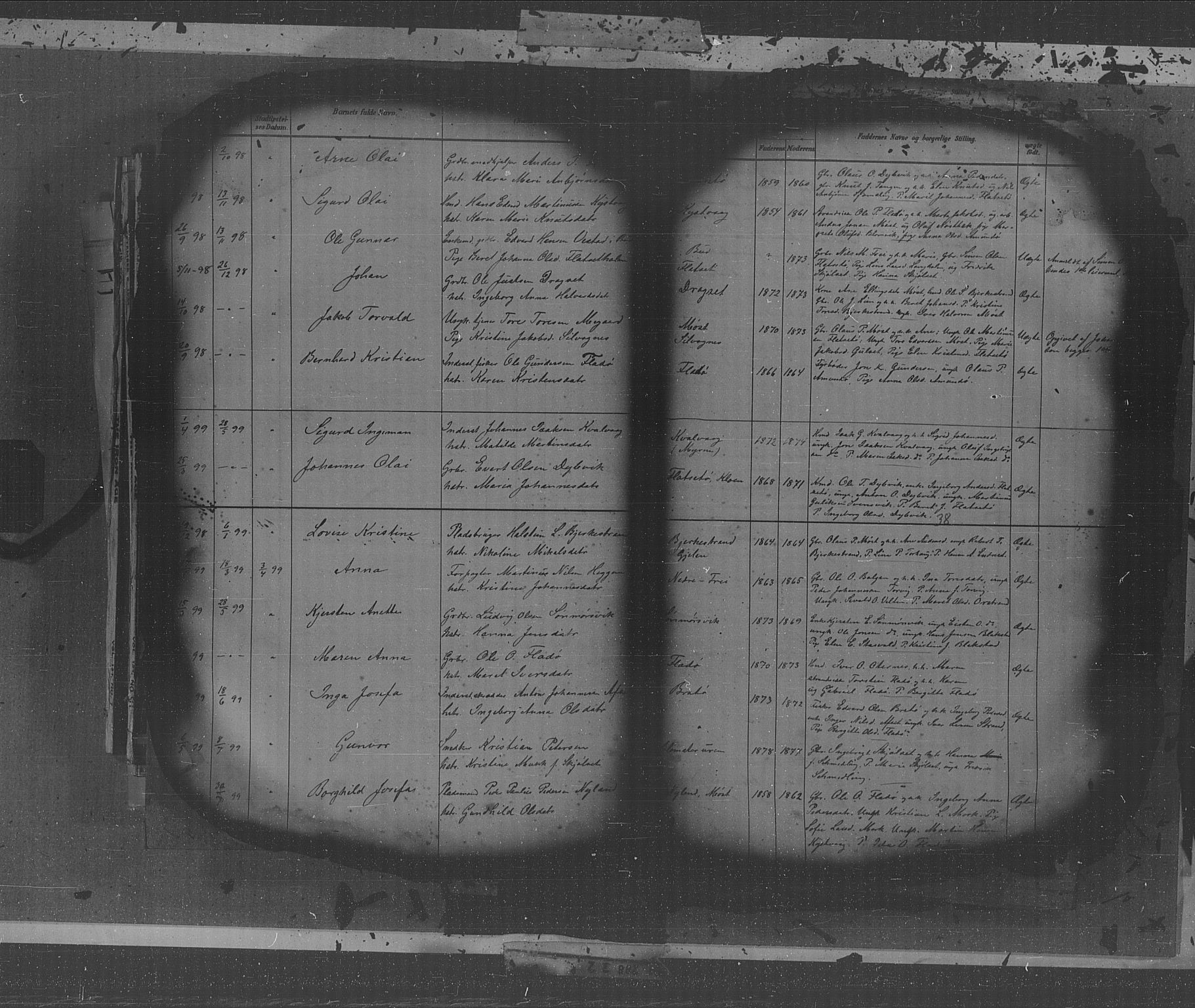 Kristiansund sokneprestkontor, SAT/A-1068/1/I/I1: Parish register (copy) no. 31, 1880-1918, p. 38