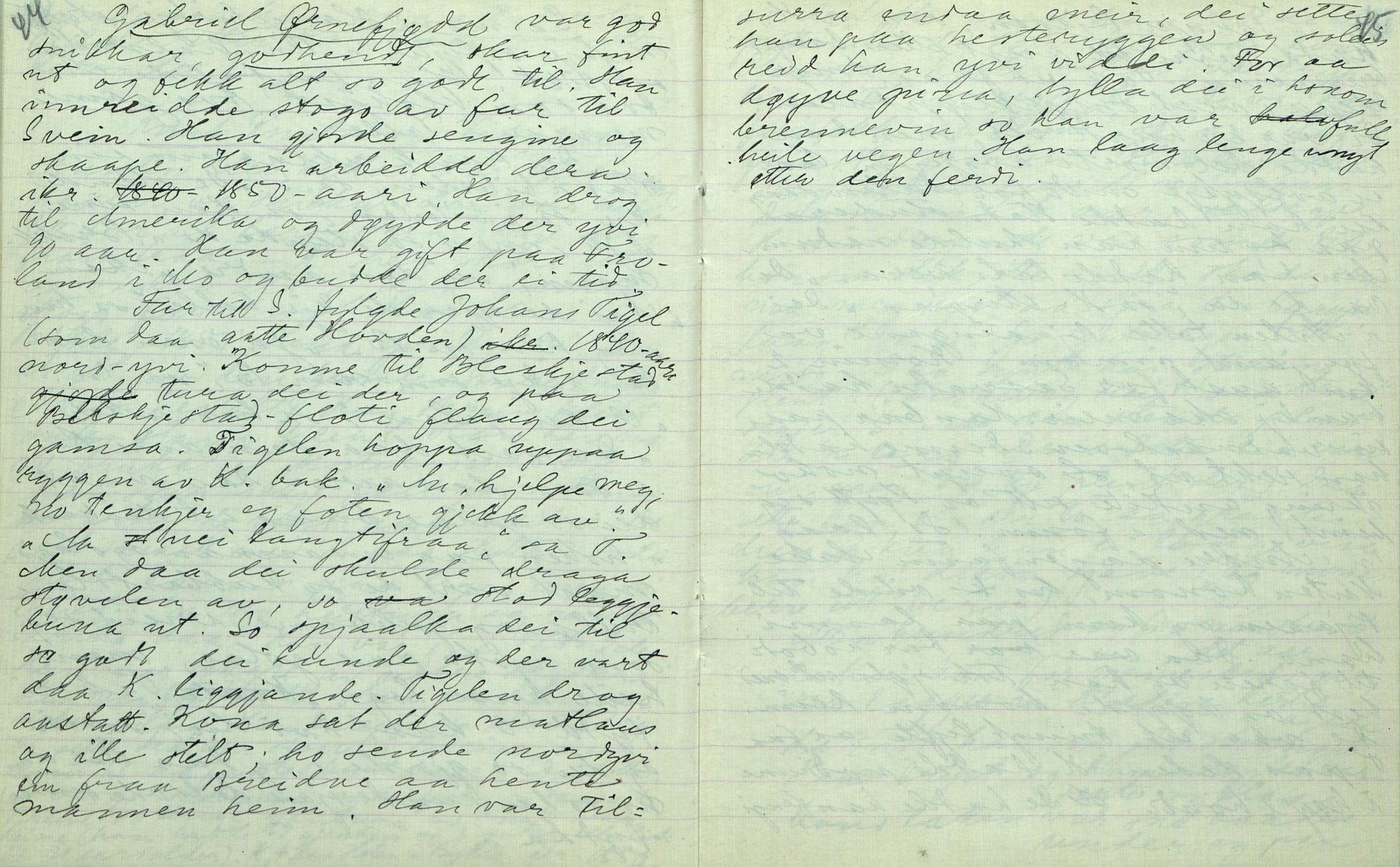 Rikard Berge, TEMU/TGM-A-1003/F/L0007/0043: 251-299 / 293 Viser m.m.: Haslebuskane dei ...., 1922, p. 44-45