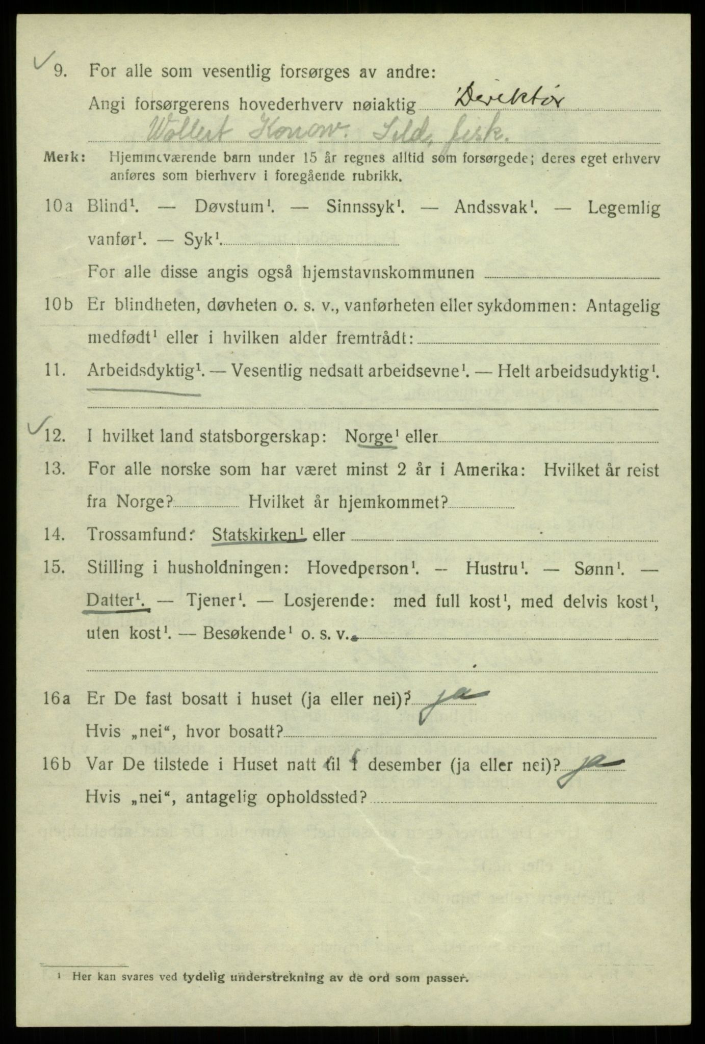 SAB, 1920 census for Bergen, 1920, p. 73495