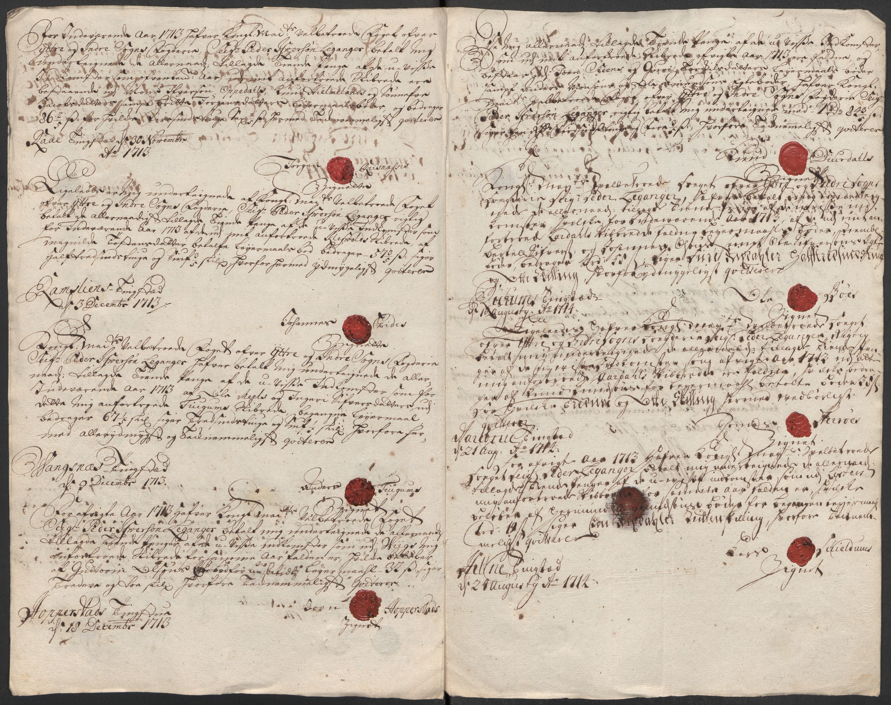 Rentekammeret inntil 1814, Reviderte regnskaper, Fogderegnskap, AV/RA-EA-4092/R52/L3319: Fogderegnskap Sogn, 1713-1714, p. 360