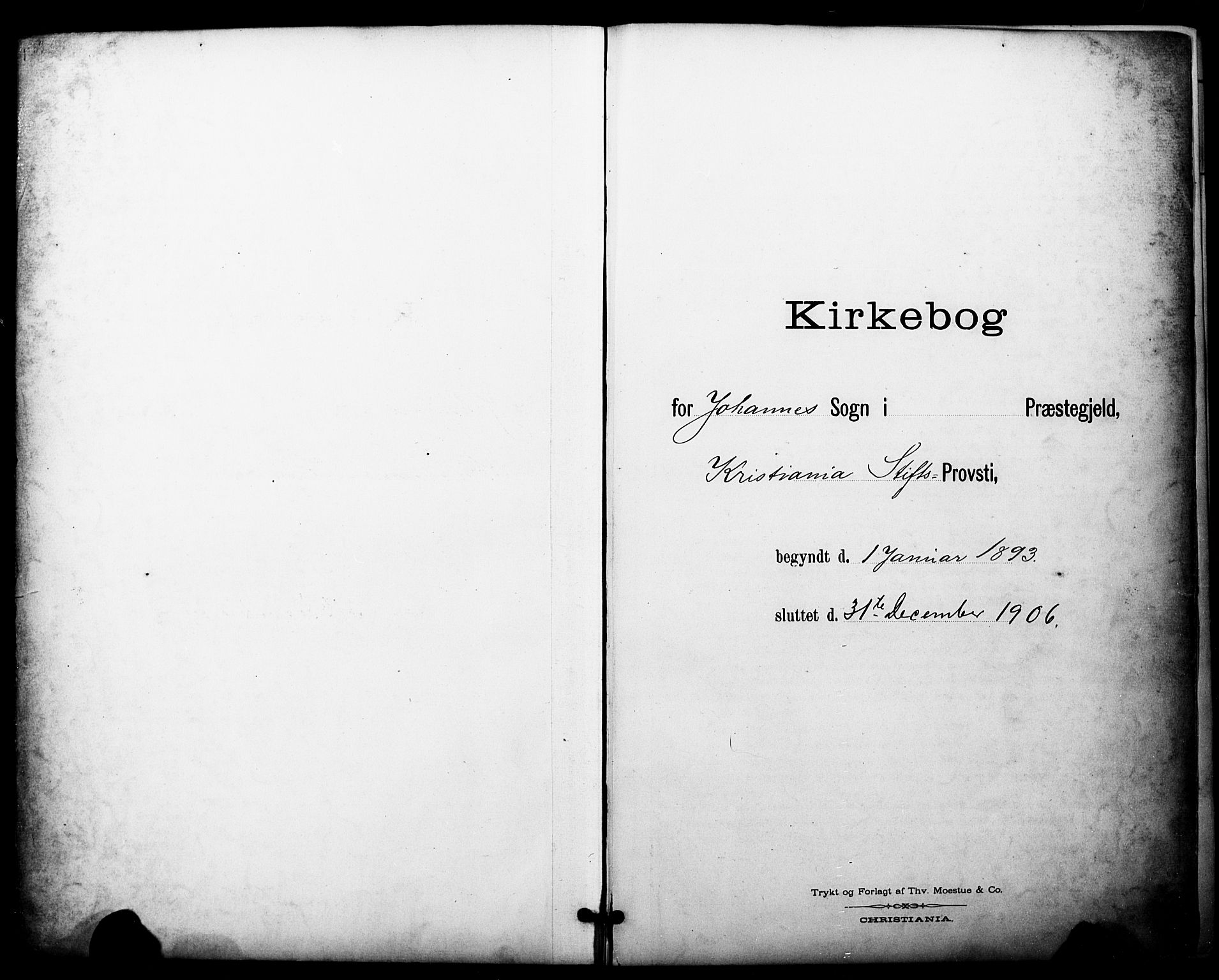 Johannes prestekontor Kirkebøker, SAO/A-10852/F/Fa/L0006: Parish register (official) no. 6, 1893-1906