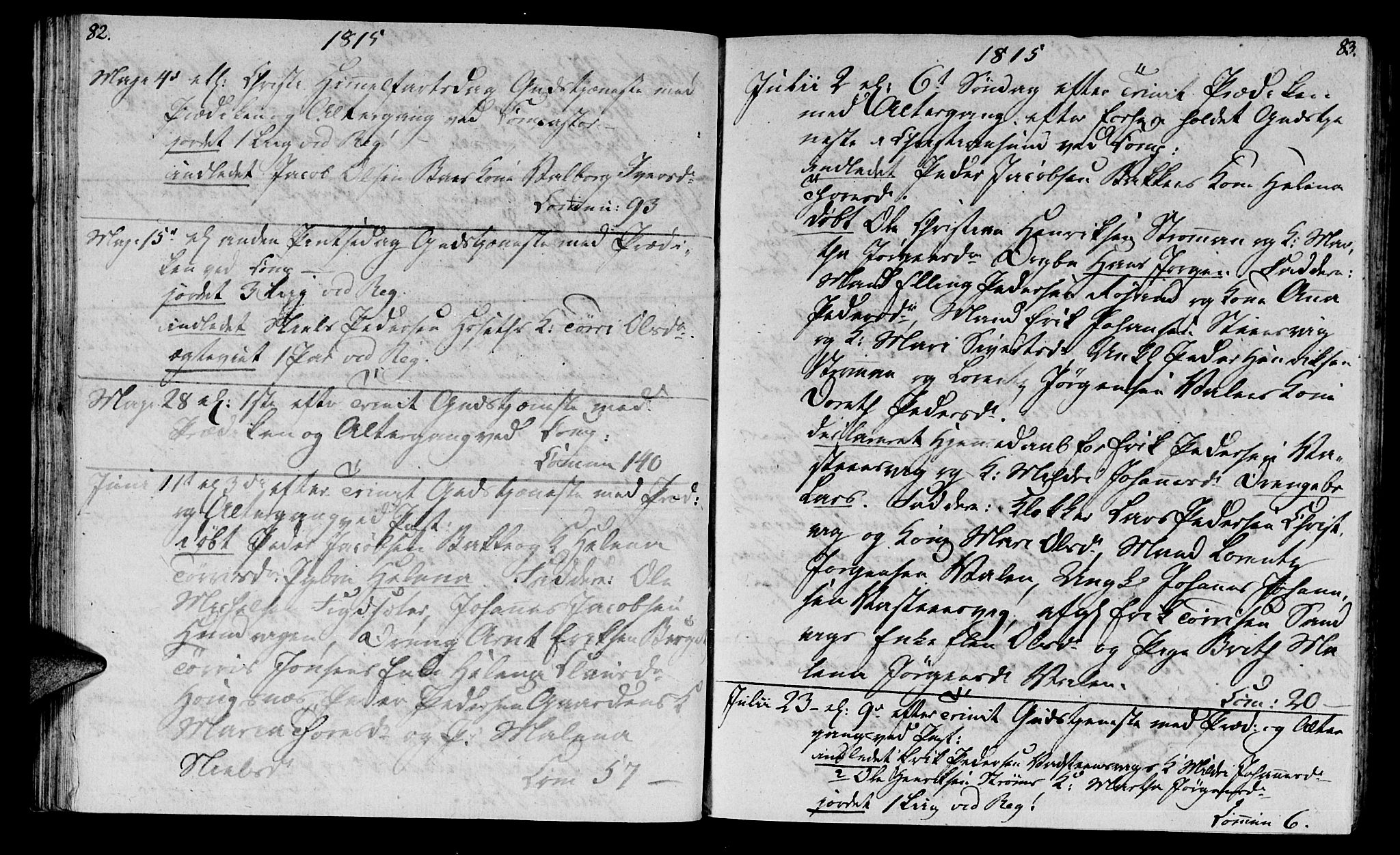 Ministerialprotokoller, klokkerbøker og fødselsregistre - Møre og Romsdal, AV/SAT-A-1454/569/L0817: Parish register (official) no. 569A03, 1805-1819, p. 82-83