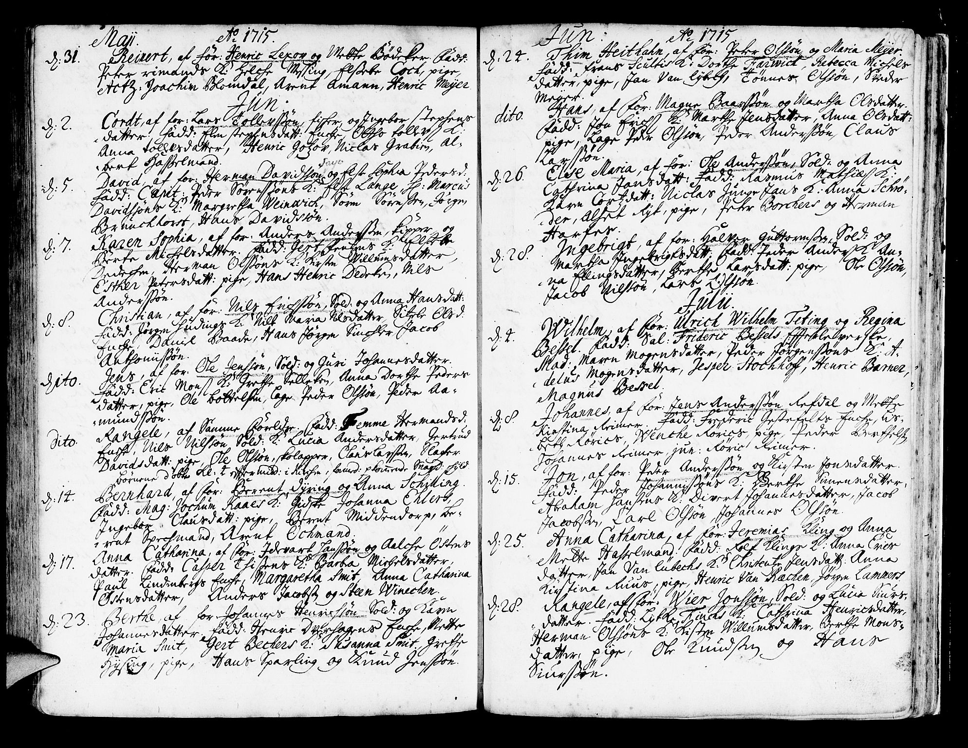Korskirken sokneprestembete, SAB/A-76101/H/Haa/L0003: Parish register (official) no. A 3, 1698-1719, p. 244