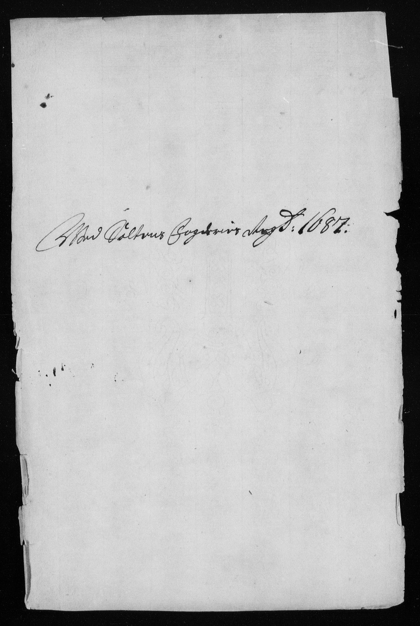 Rentekammeret inntil 1814, Reviderte regnskaper, Stiftamtstueregnskaper, Trondheim stiftamt og Nordland amt, AV/RA-EA-6044/R/Rh/L0009: Nordland amt, 1687