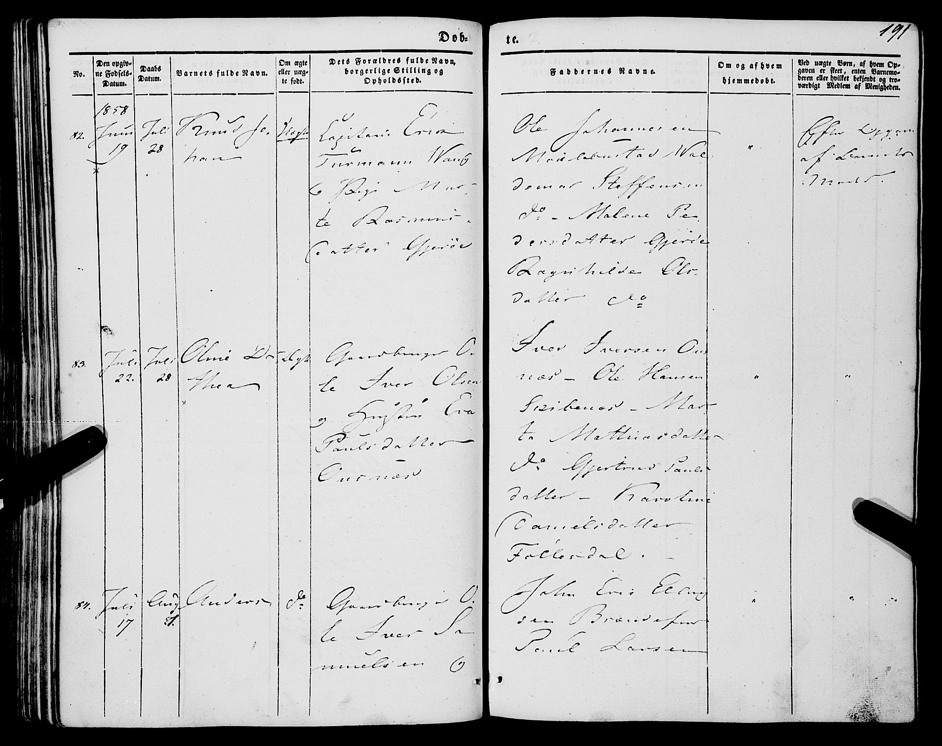 Eid sokneprestembete, AV/SAB-A-82301/H/Haa/Haaa/L0007: Parish register (official) no. A 7, 1844-1858, p. 191