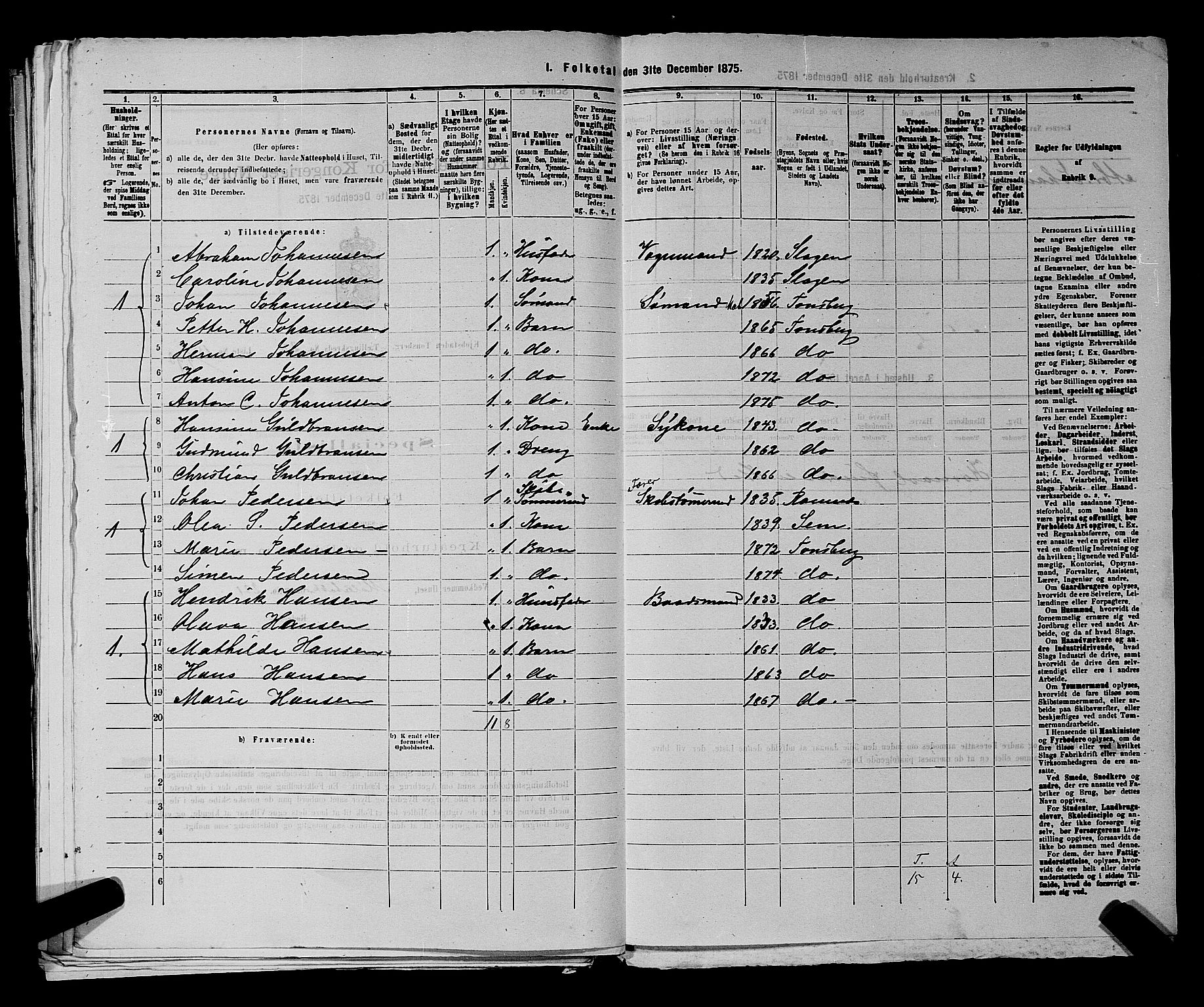 SAKO, 1875 census for 0705P Tønsberg, 1875, p. 720