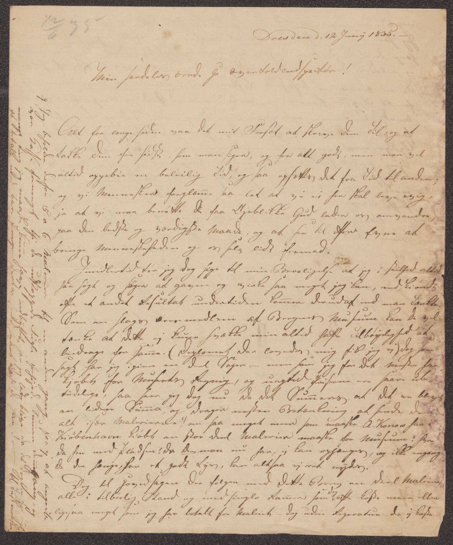Bergens Museum, UMB/A007/D/Da/L0007/0003: Brevsamling 1834 - 1835 / Brevsamling 1835, 1835