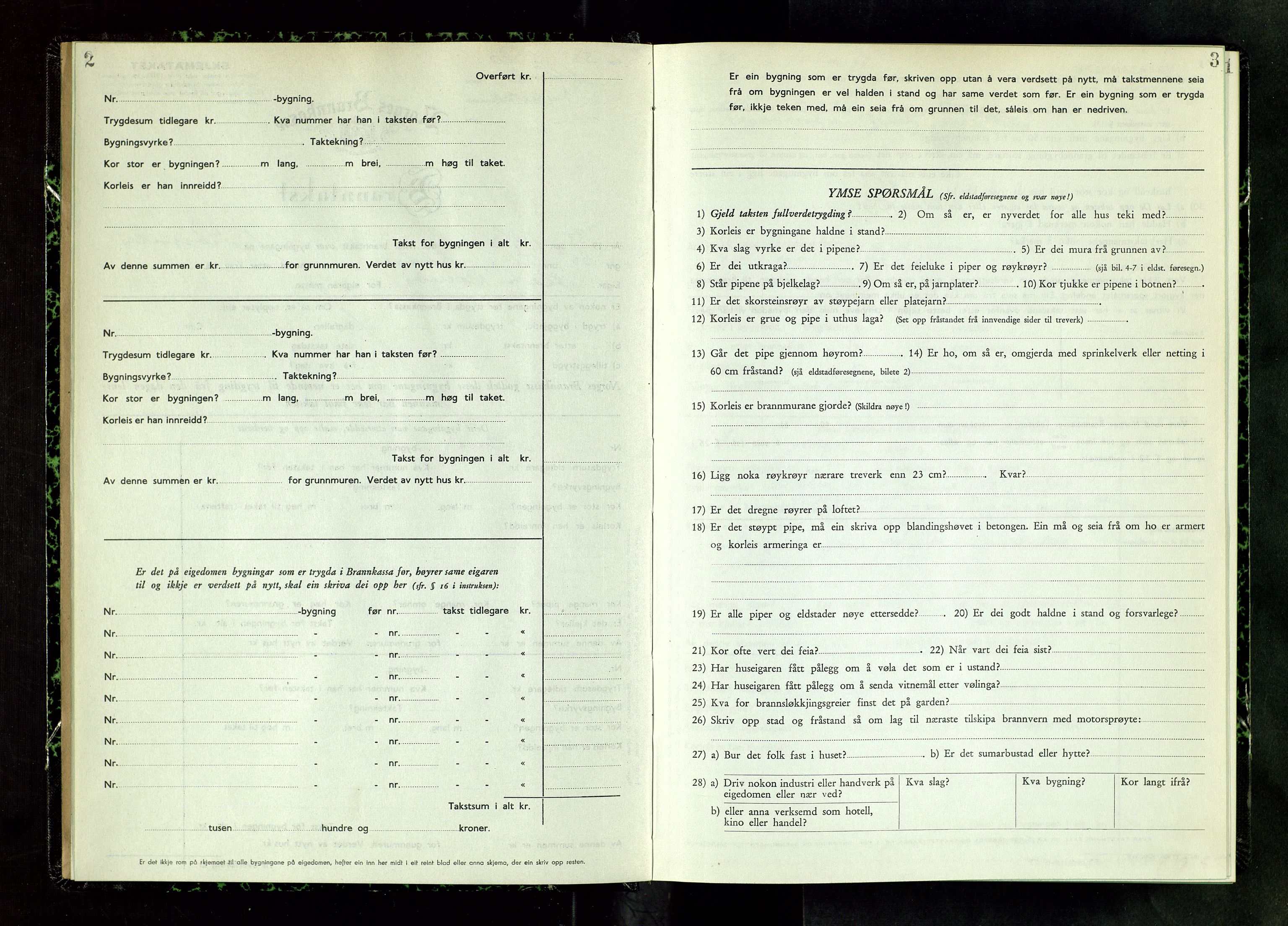 Norges Brannkasse Haugesund, AV/SAST-A-102142/0004/O/L0009: Branntakstprotokoll, 1955, p. 2-3