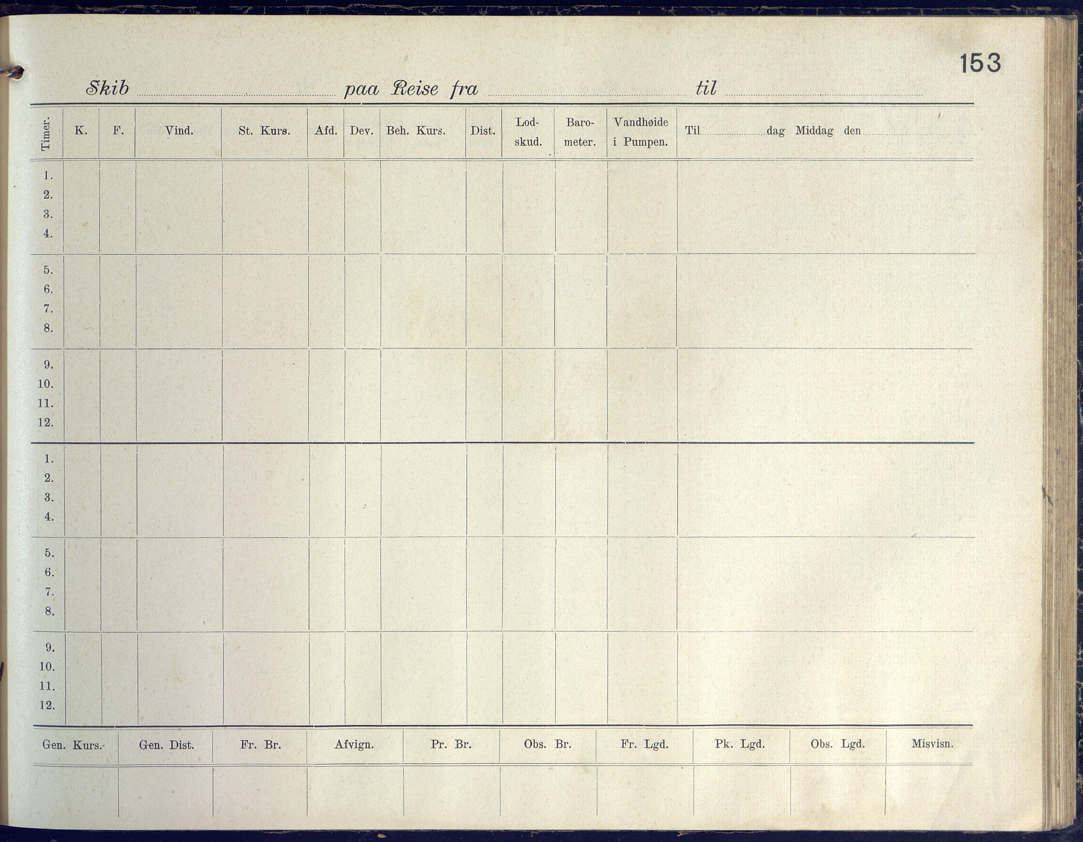 Fartøysarkivet, AAKS/PA-1934/F/L0272/0001: Pehr Ugland (bark) / Pehr Ugland (bark) skipsjournal 1916-1917, 1916-1917, p. 153