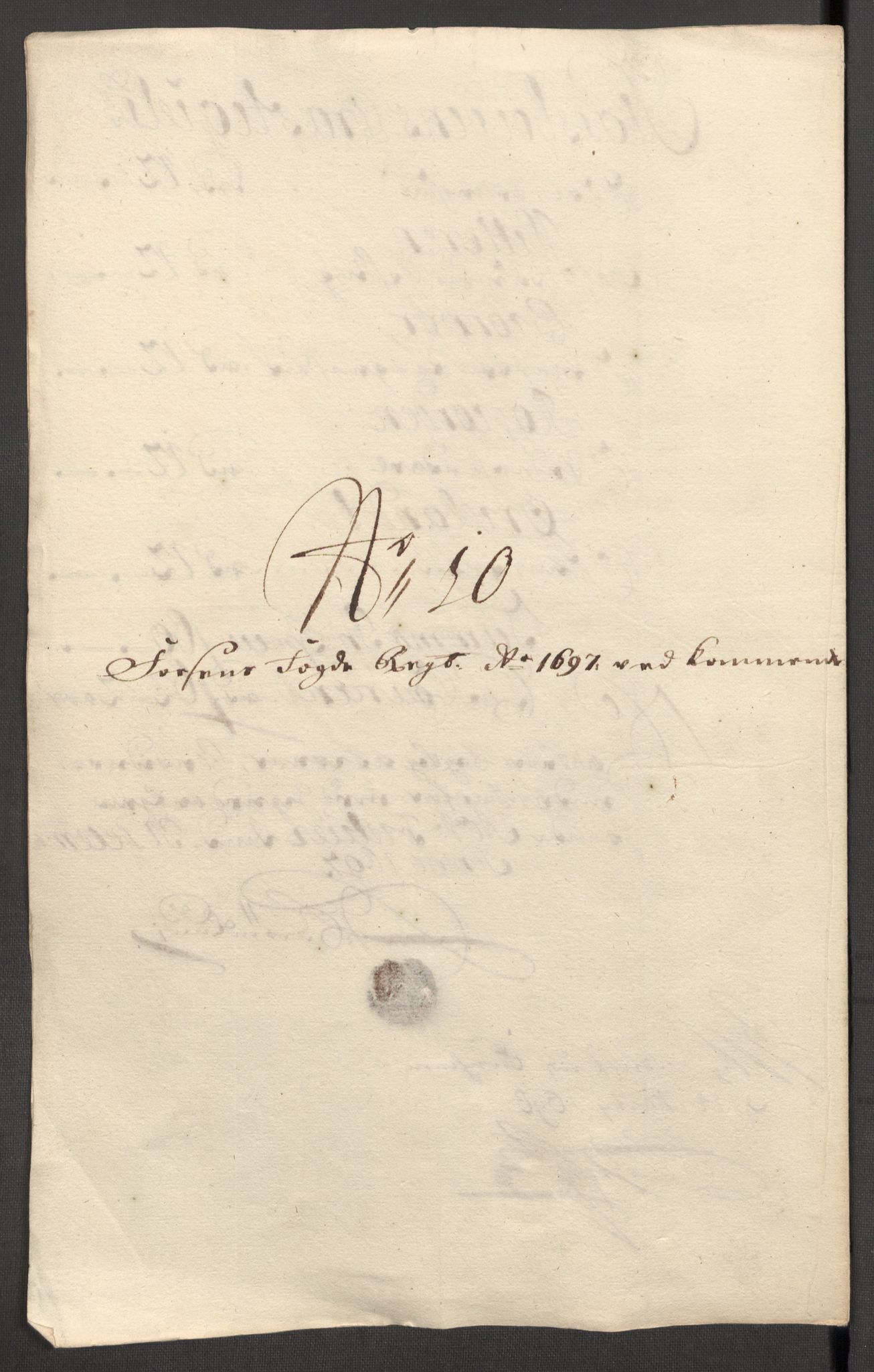 Rentekammeret inntil 1814, Reviderte regnskaper, Fogderegnskap, RA/EA-4092/R57/L3852: Fogderegnskap Fosen, 1697, p. 160