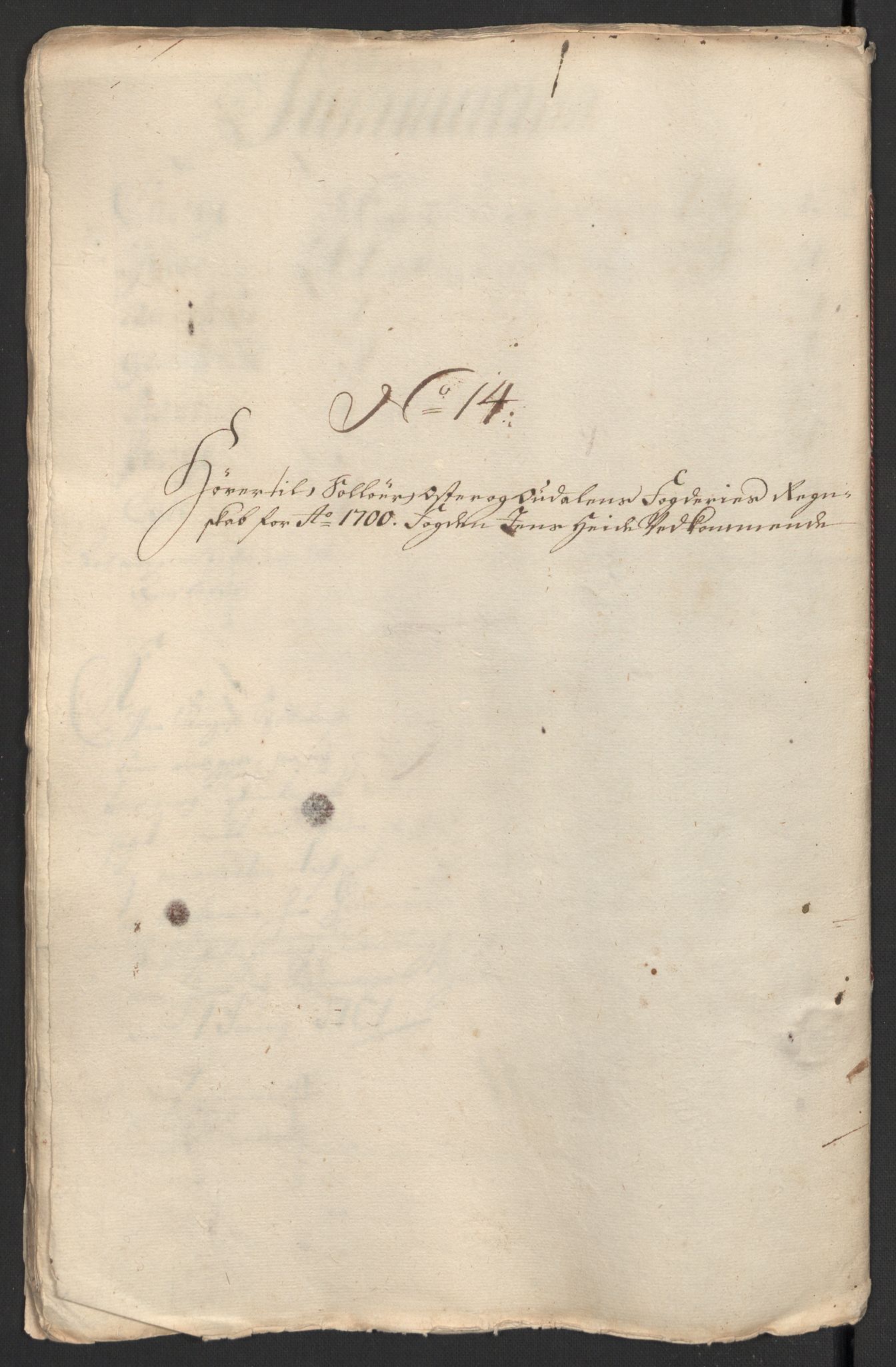 Rentekammeret inntil 1814, Reviderte regnskaper, Fogderegnskap, RA/EA-4092/R13/L0838: Fogderegnskap Solør, Odal og Østerdal, 1700, p. 221