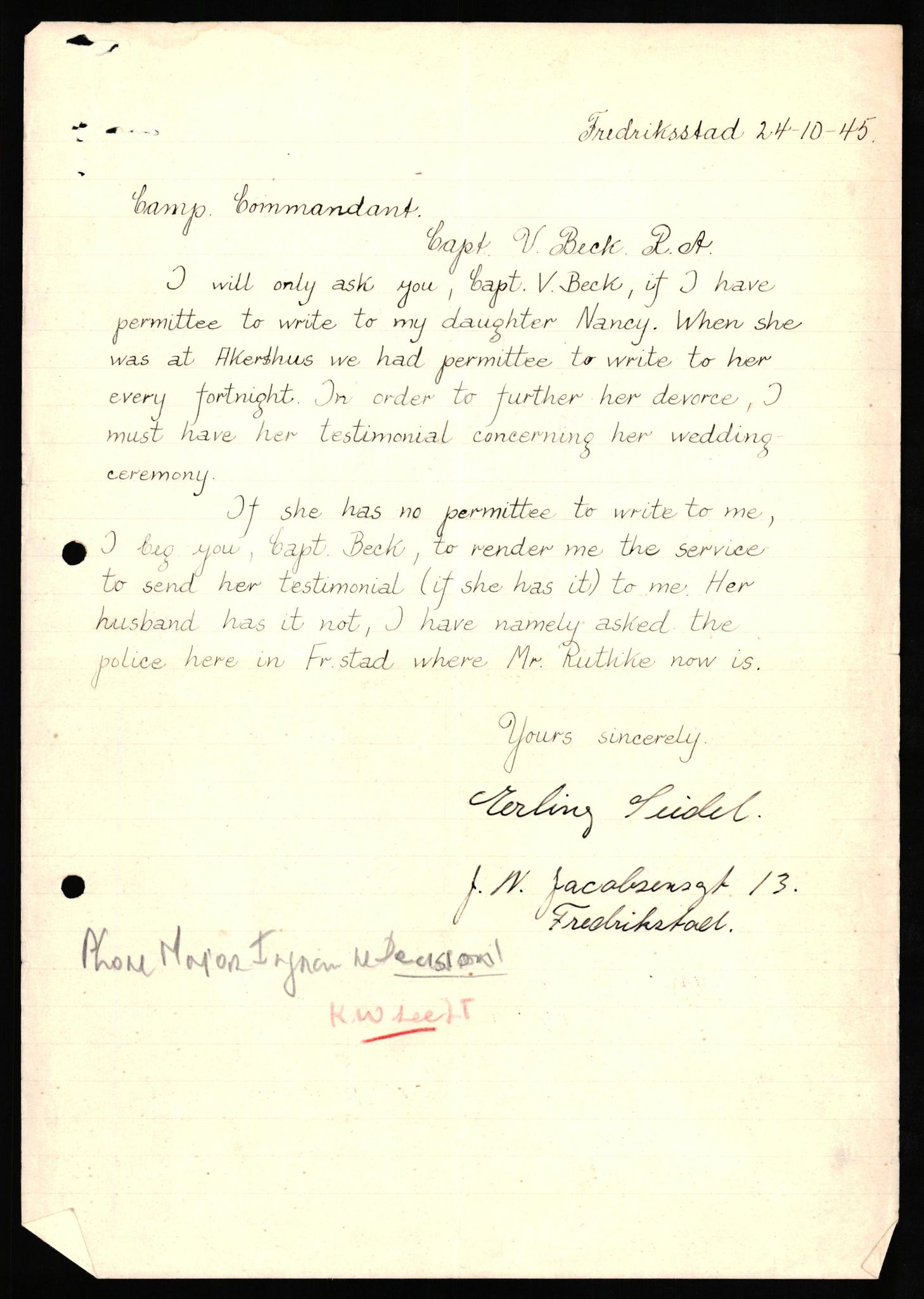 Forsvaret, Forsvarets overkommando II, AV/RA-RAFA-3915/D/Db/L0028: CI Questionaires. Tyske okkupasjonsstyrker i Norge. Tyskere., 1945-1946, p. 303