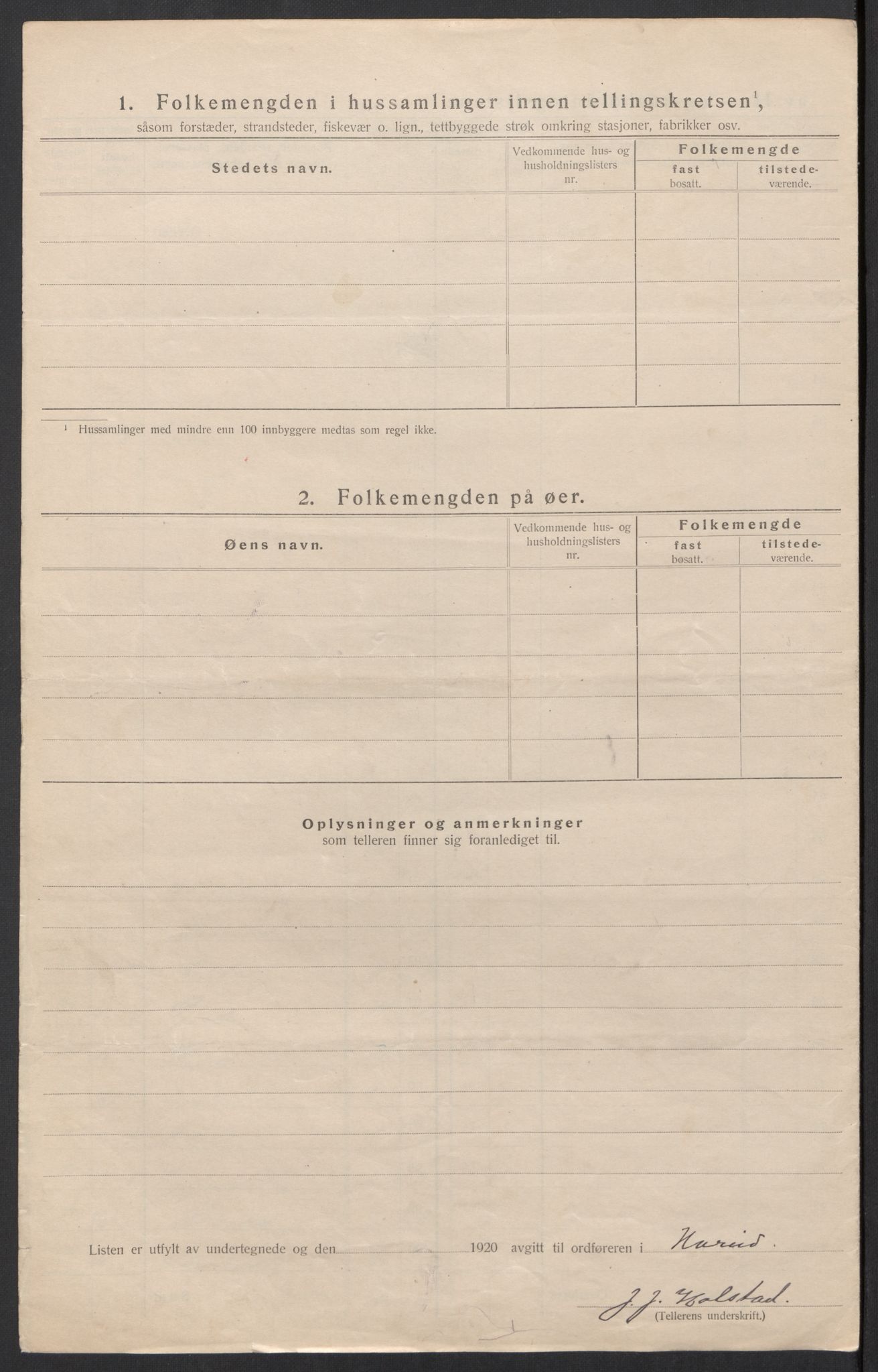 SAT, 1920 census for Hareid, 1920, p. 41