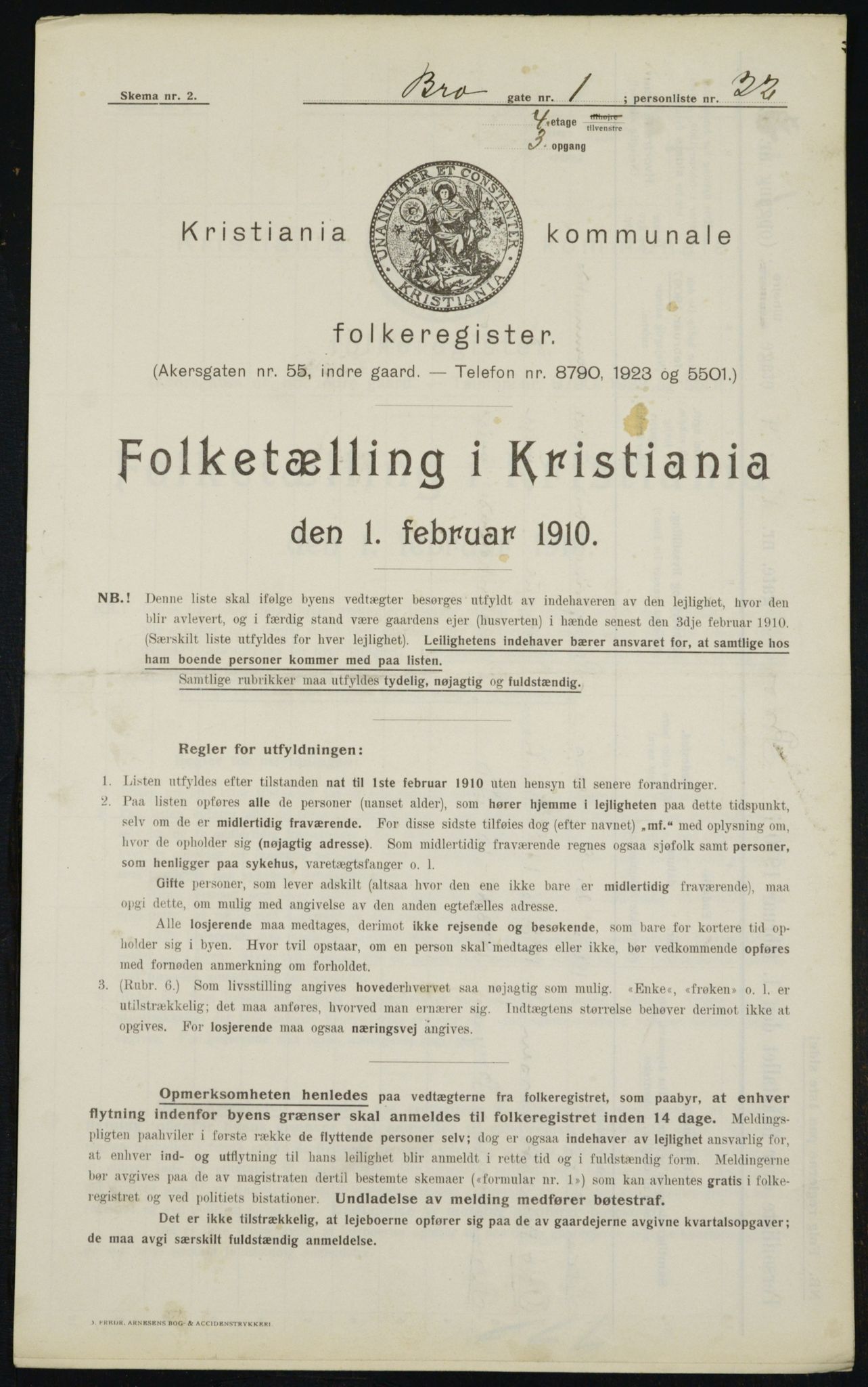 OBA, Municipal Census 1910 for Kristiania, 1910, p. 9294