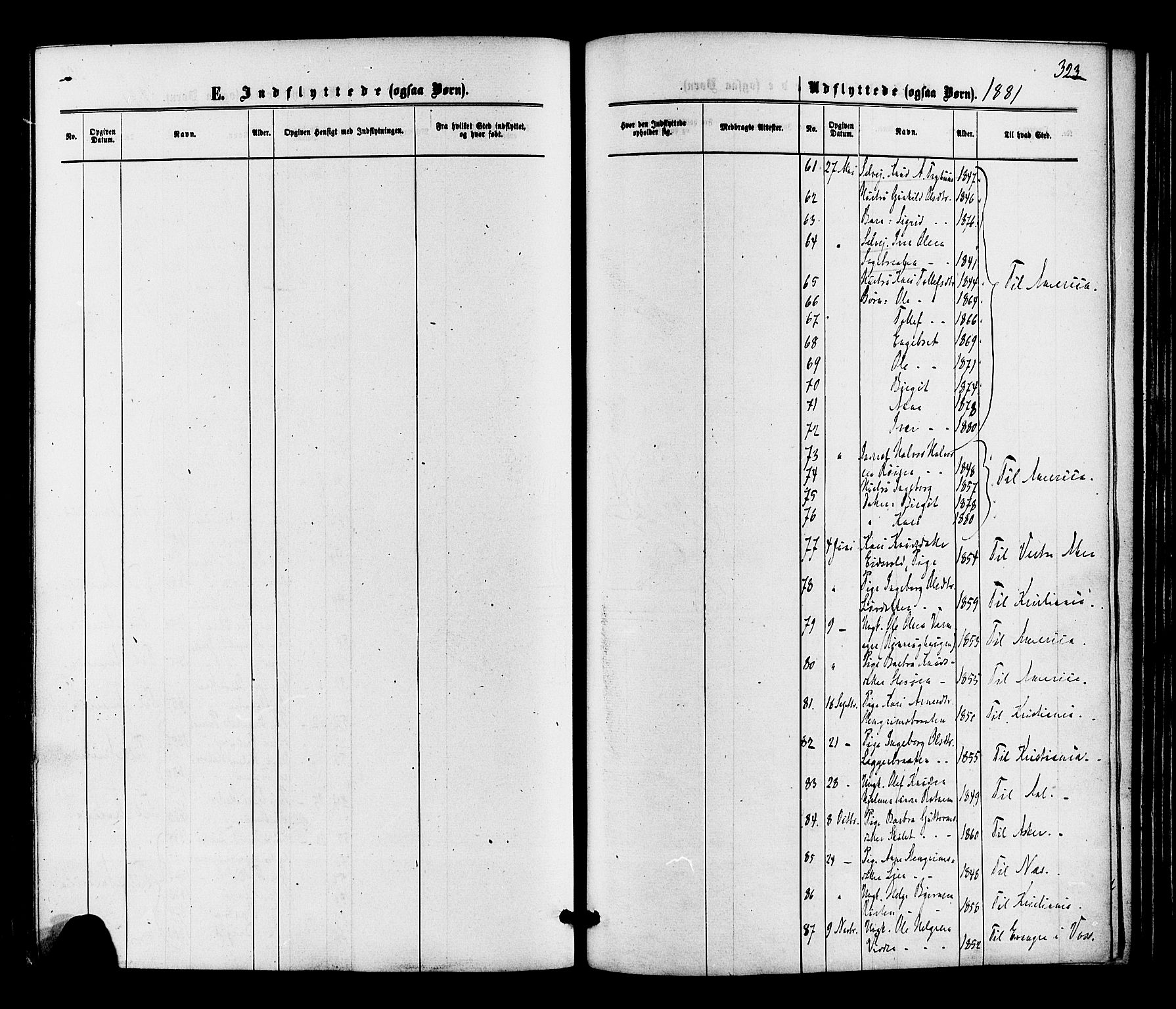 Gol kirkebøker, SAKO/A-226/F/Fa/L0004: Parish register (official) no. I 4, 1876-1886, p. 323