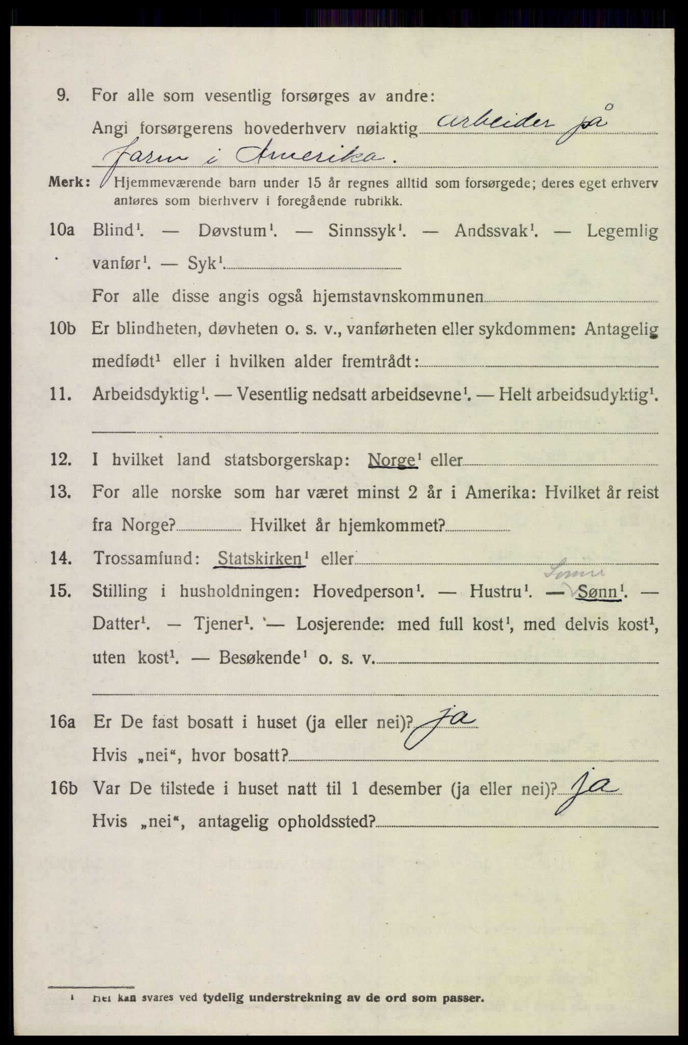 SAK, 1920 census for Sør-Audnedal, 1920, p. 7138