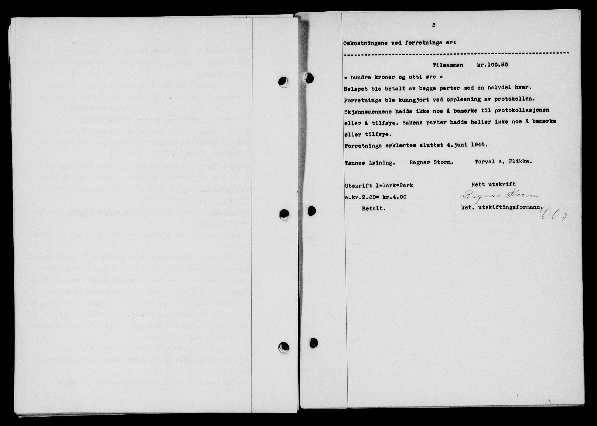 Flekkefjord sorenskriveri, SAK/1221-0001/G/Gb/Gba/L0061: Mortgage book no. A-9, 1946-1947, Diary no: : 272/1947