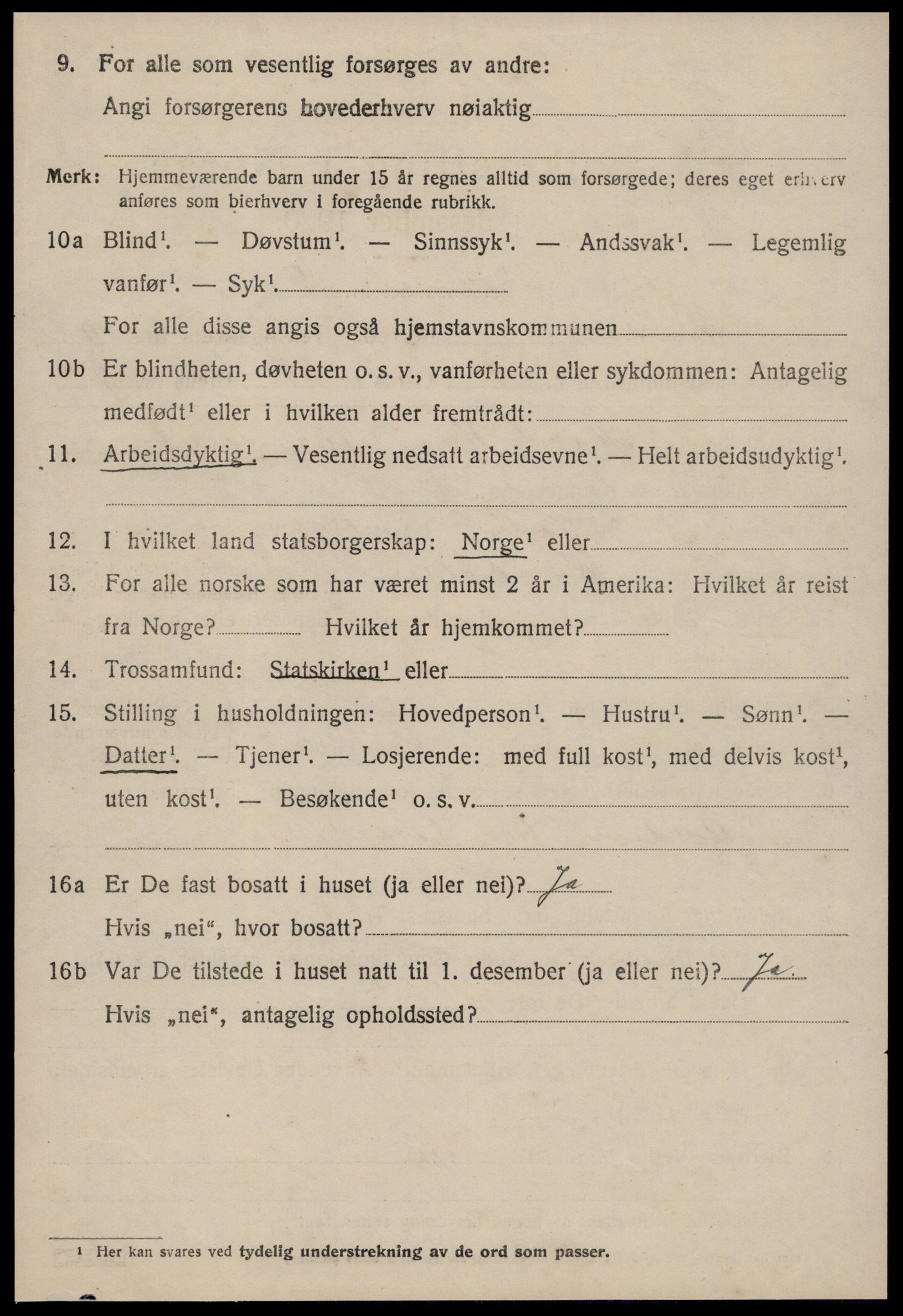 SAT, 1920 census for Rindal, 1920, p. 4535