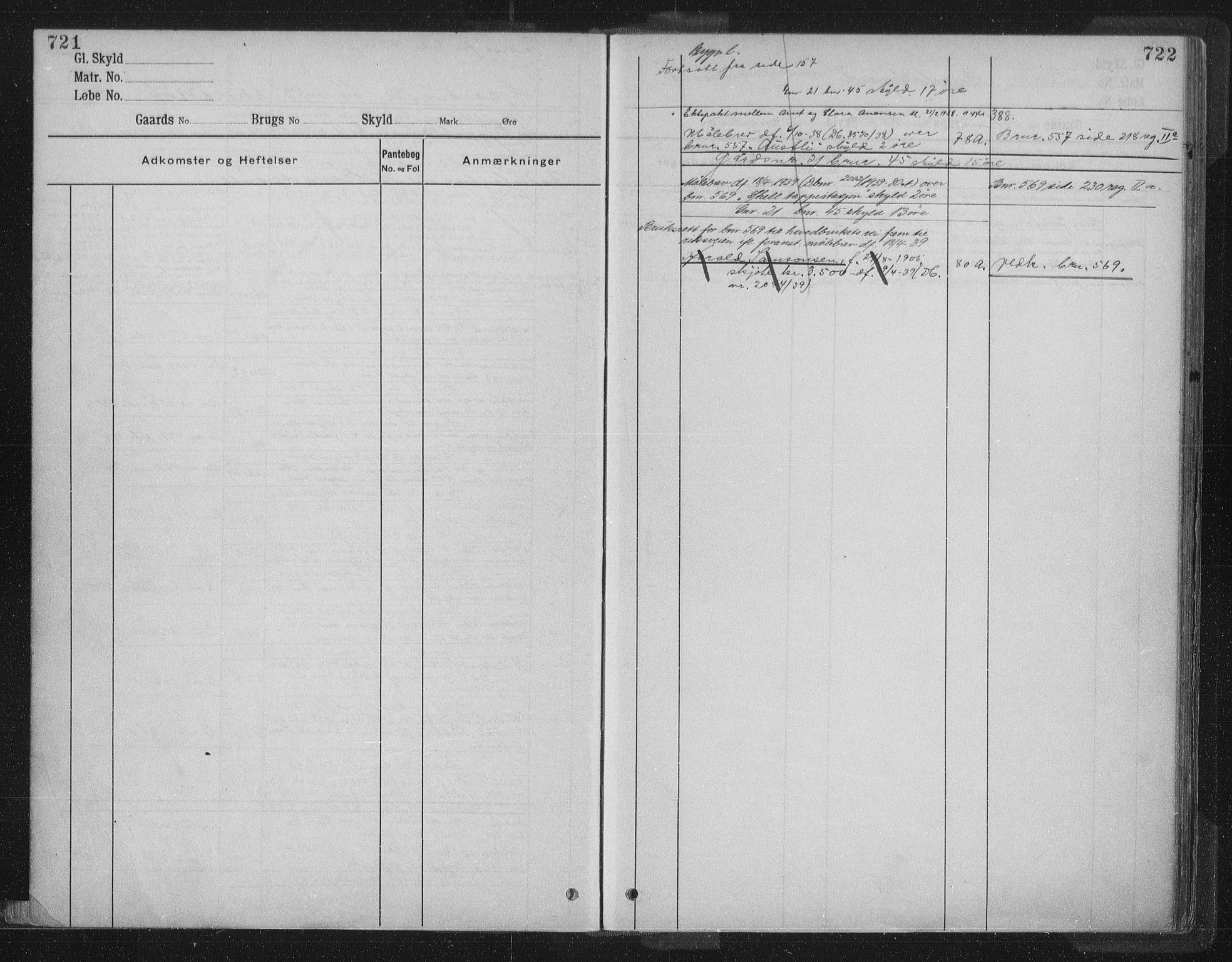 Jæren sorenskriveri, SAST/A-100310/01/4/41/41ABB/L0005: Mortgage register no. 41 ABB5, 1911, p. 721-722