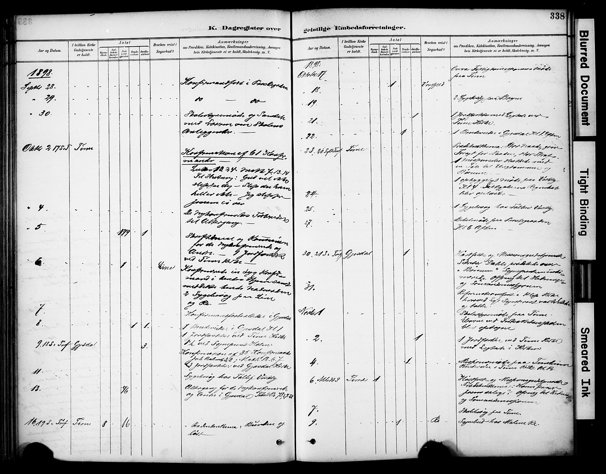 Lye sokneprestkontor, AV/SAST-A-101794/001/30BA/L0011: Parish register (official) no. A 9, 1893-1903, p. 338