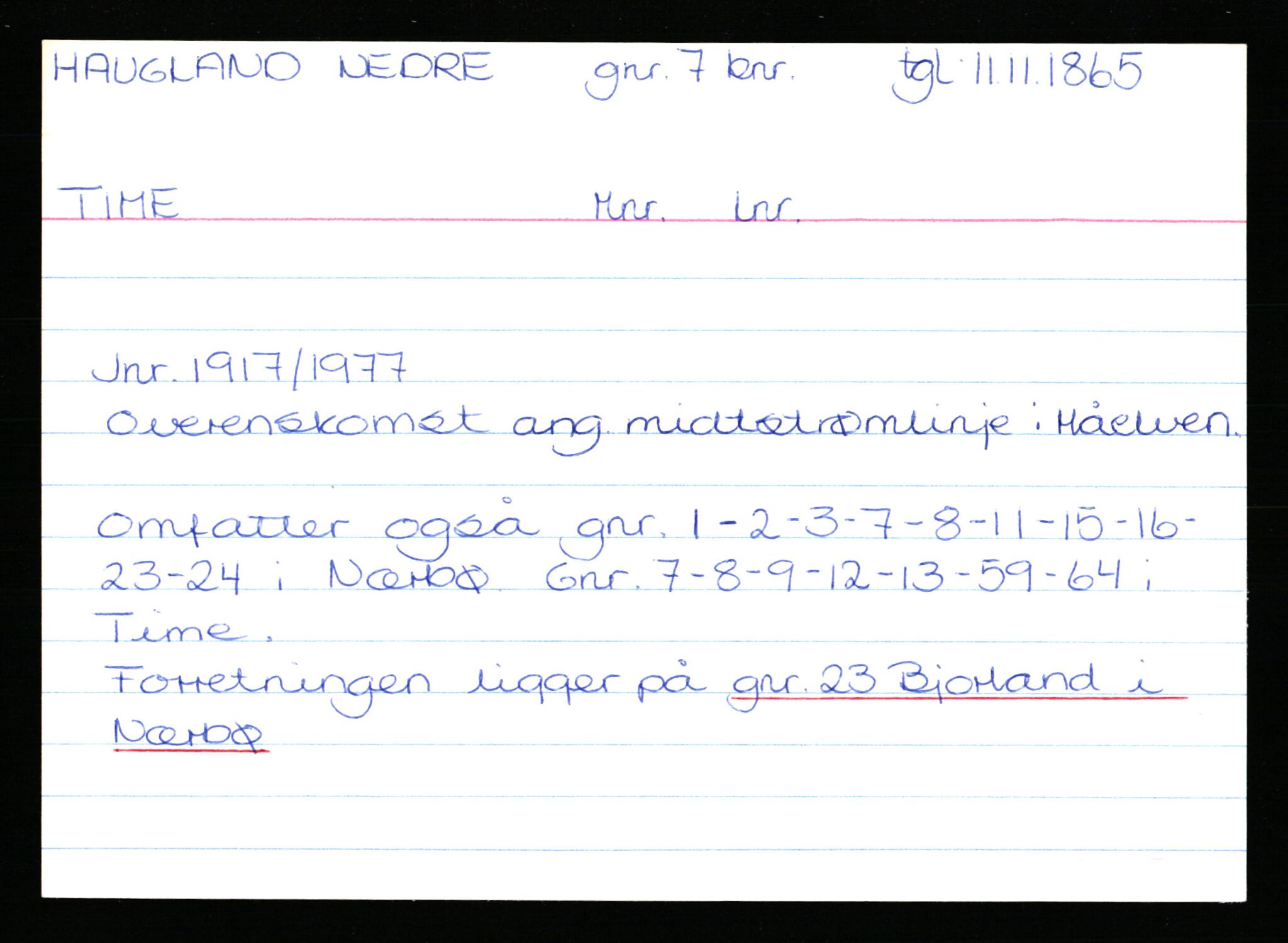 Statsarkivet i Stavanger, AV/SAST-A-101971/03/Y/Yk/L0015: Registerkort sortert etter gårdsnavn: Haneberg - Haugland nedre, 1750-1930, p. 663