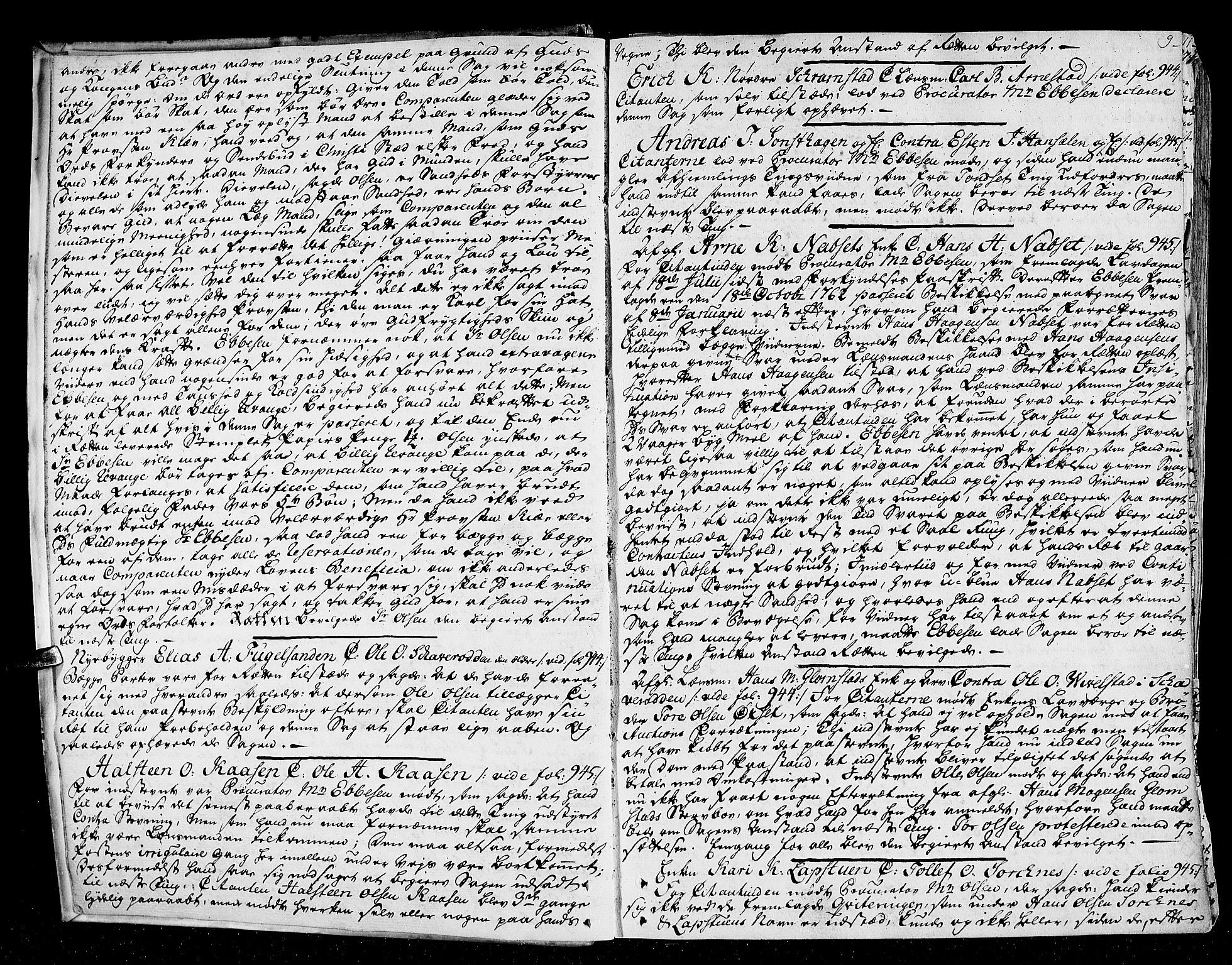 Østerdalen sorenskriveri, SAH/TING-032/G/Gb/L0001: Tingbok, 1763-1768, p. 8b-9a