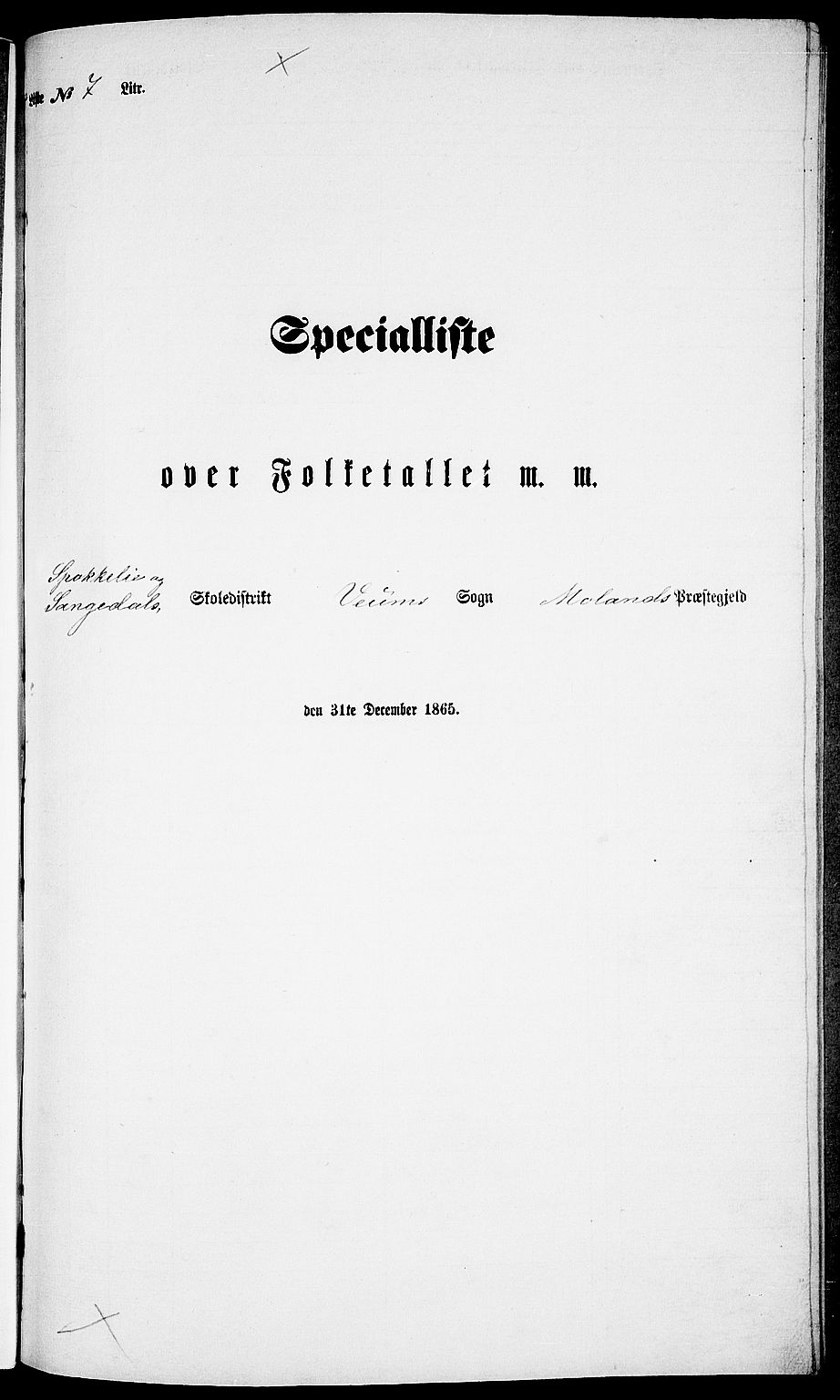 RA, 1865 census for Moland, 1865, p. 78