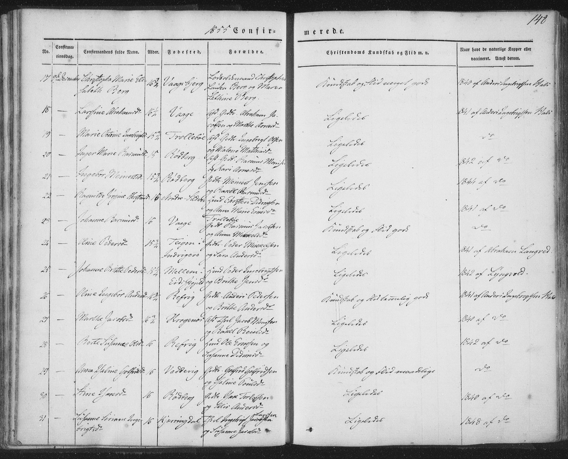 Selje sokneprestembete, AV/SAB-A-99938/H/Ha/Haa/Haaa: Parish register (official) no. A 10, 1844-1858, p. 148