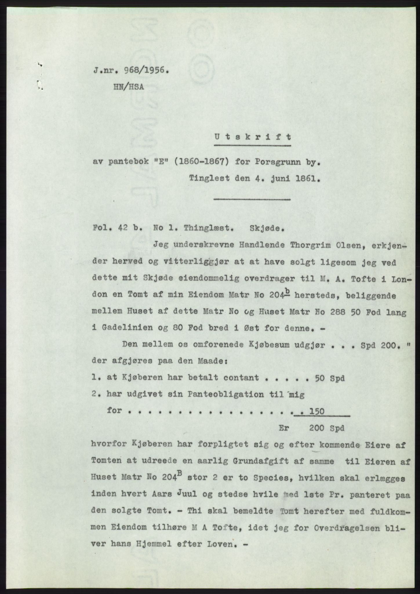 Statsarkivet i Kongsberg, SAKO/A-0001, 1956, p. 228
