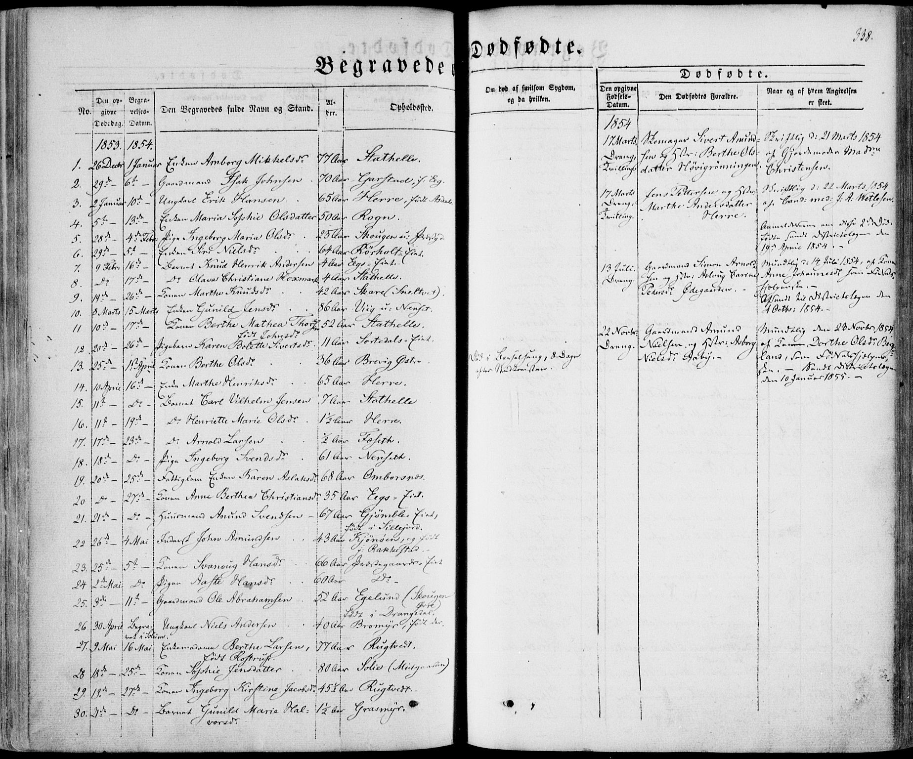 Bamble kirkebøker, SAKO/A-253/F/Fa/L0005: Parish register (official) no. I 5, 1854-1869, p. 338