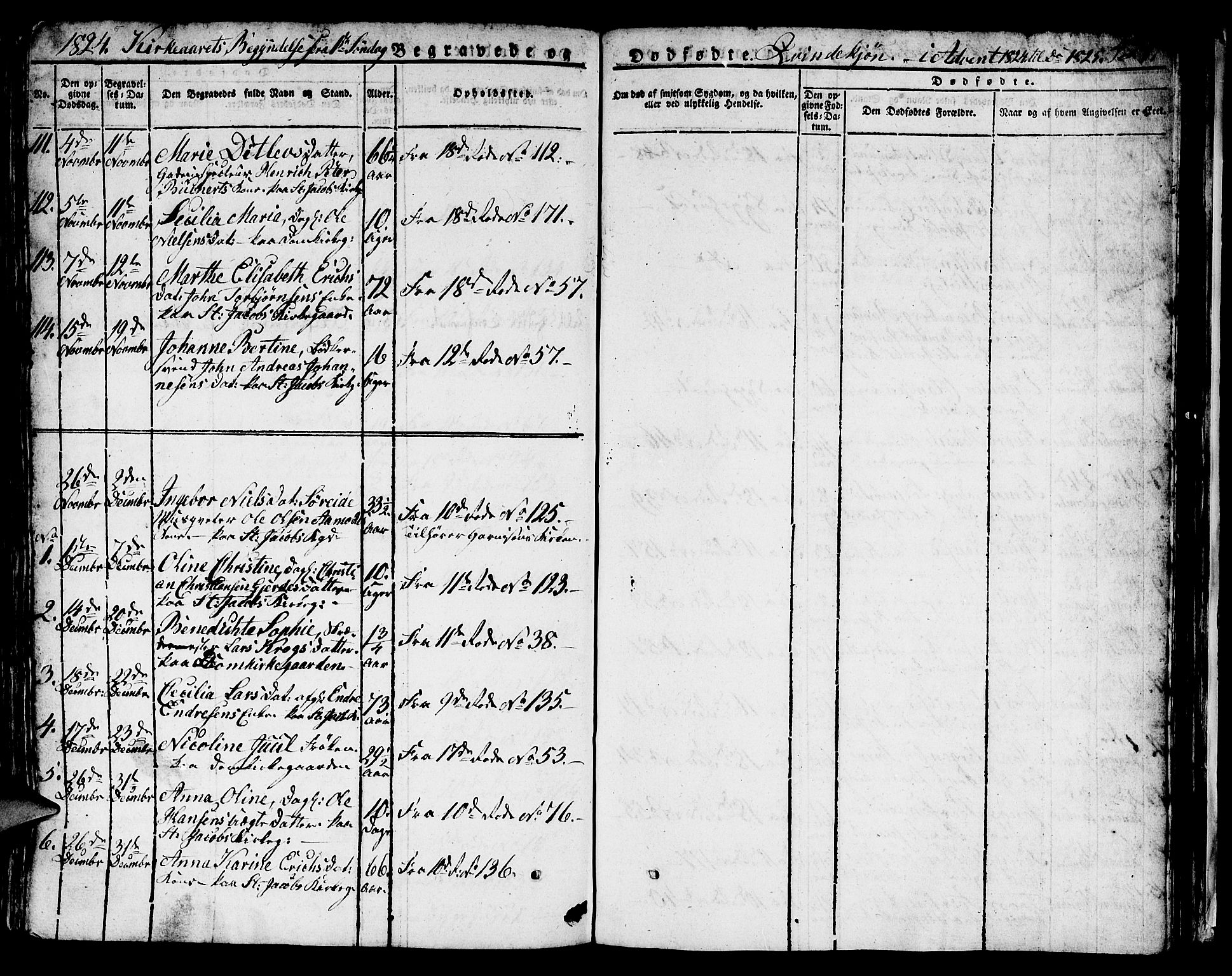 Domkirken sokneprestembete, AV/SAB-A-74801/H/Hab/L0002: Parish register (copy) no. A 2, 1821-1839, p. 524