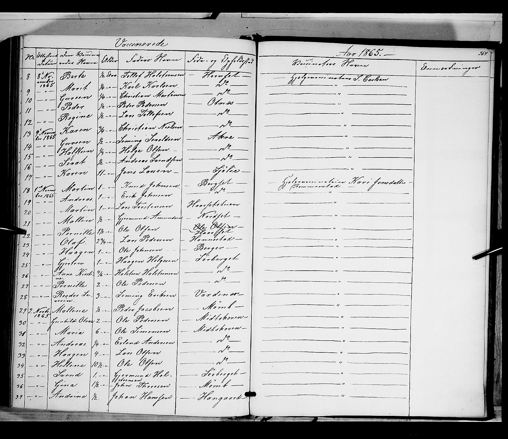 Rendalen prestekontor, AV/SAH-PREST-054/H/Ha/Haa/L0005: Parish register (official) no. 5, 1853-1866, p. 364