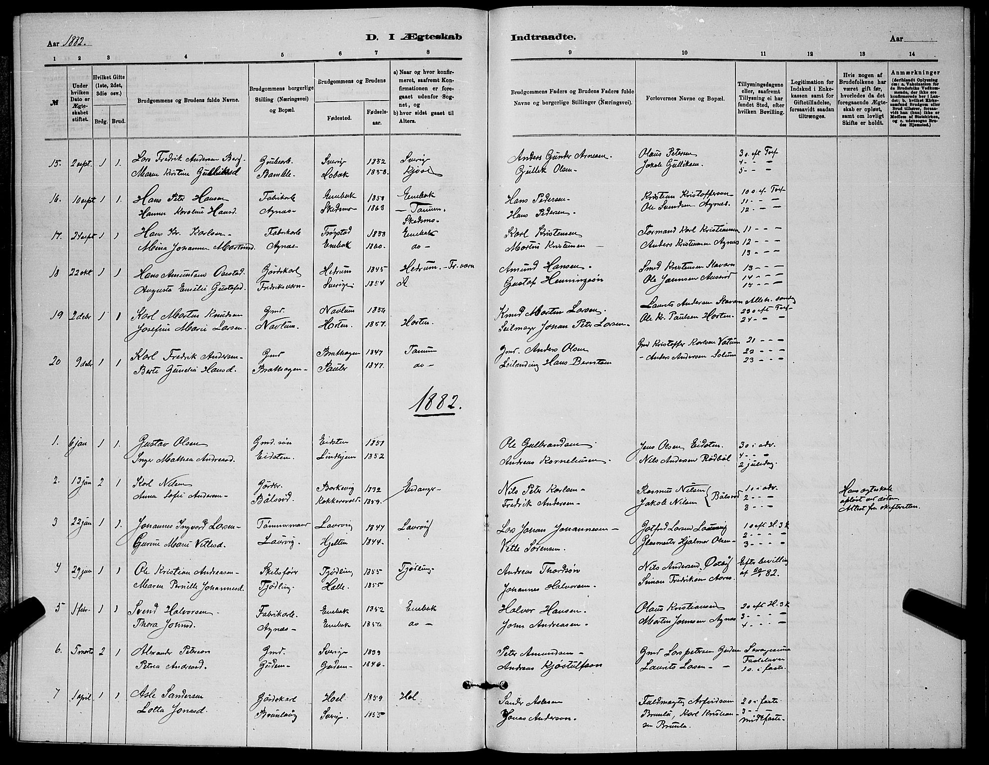 Brunlanes kirkebøker, AV/SAKO-A-342/G/Ga/L0003: Parish register (copy) no. I 3, 1877-1898