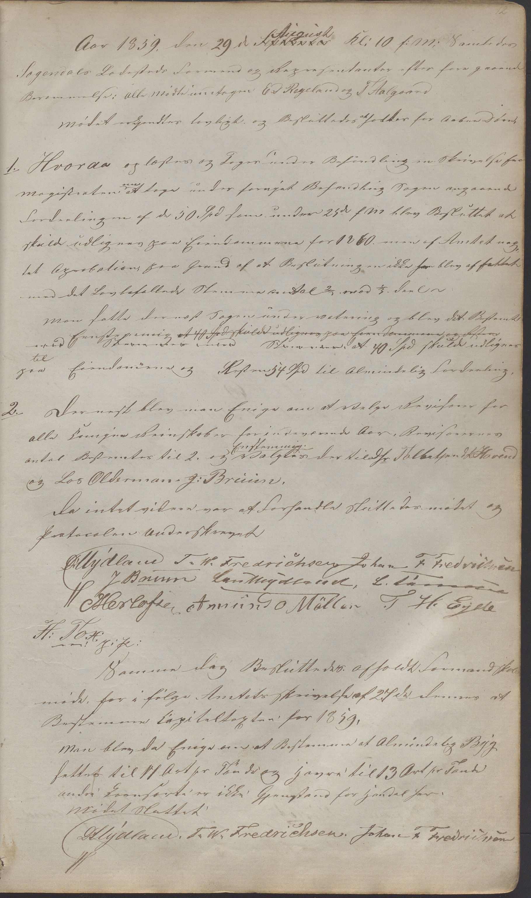 Sogndal ladested - Formannskapet/kommunestyret, IKAR/K-100052/A/L0001: Møtebok, 1858-1887, p. 12a