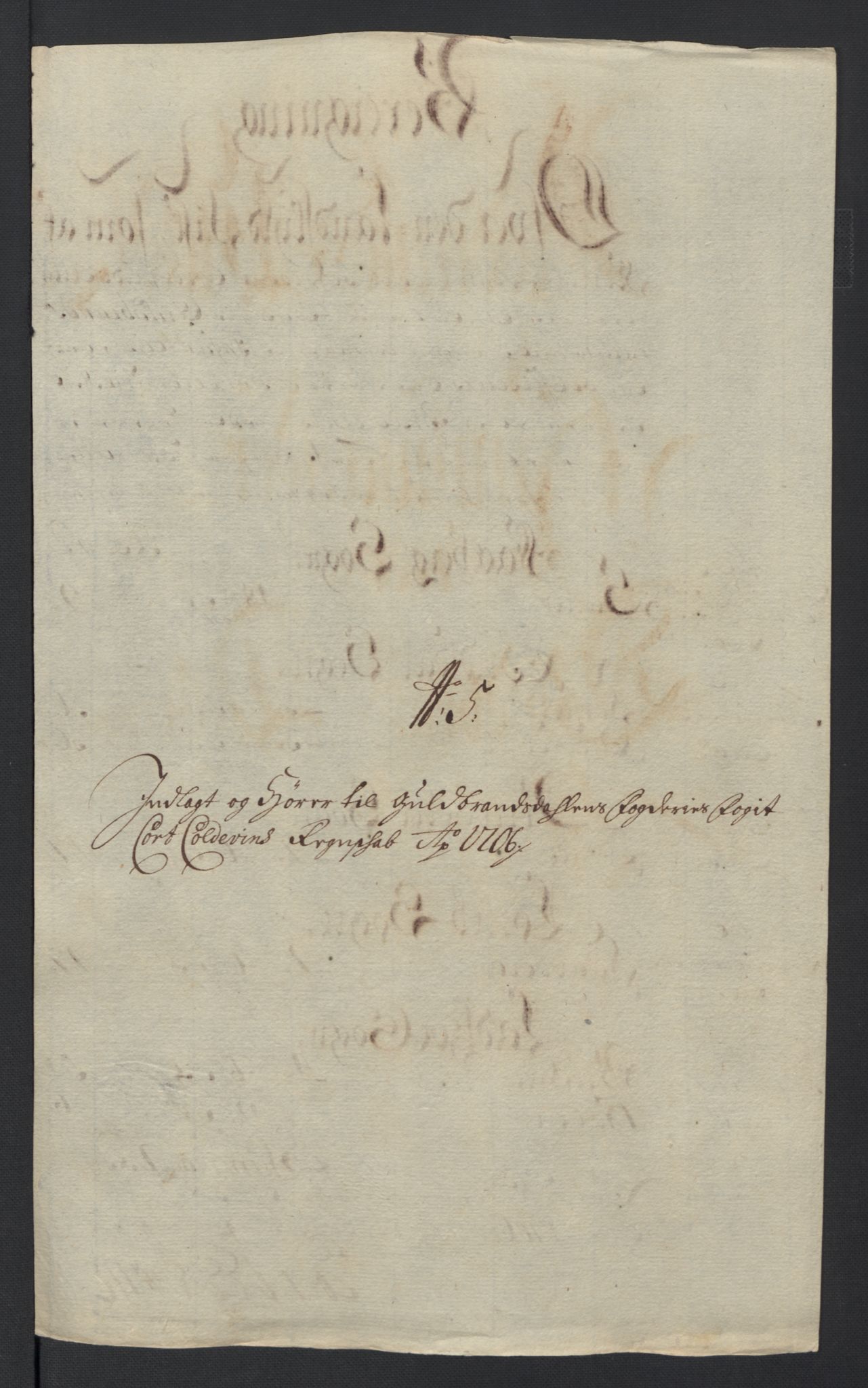 Rentekammeret inntil 1814, Reviderte regnskaper, Fogderegnskap, AV/RA-EA-4092/R17/L1178: Fogderegnskap Gudbrandsdal, 1705-1707, p. 185