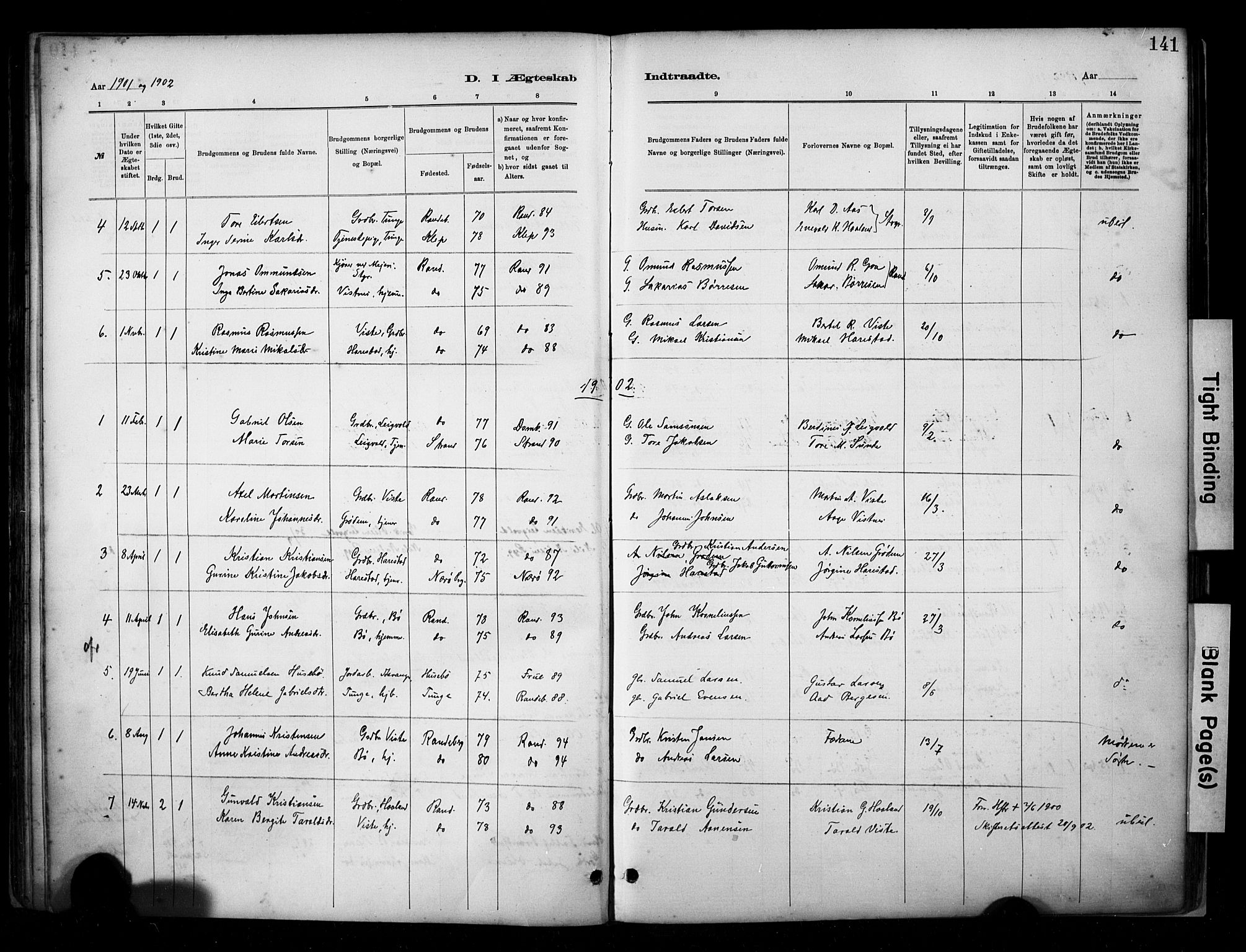 Hetland sokneprestkontor, AV/SAST-A-101826/30/30BA/L0009: Parish register (official) no. A 9, 1882-1918, p. 141