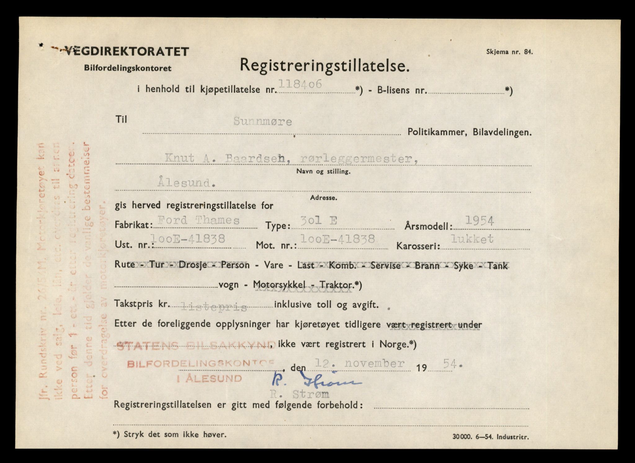Møre og Romsdal vegkontor - Ålesund trafikkstasjon, AV/SAT-A-4099/F/Fe/L0035: Registreringskort for kjøretøy T 12653 - T 12829, 1927-1998, p. 1784