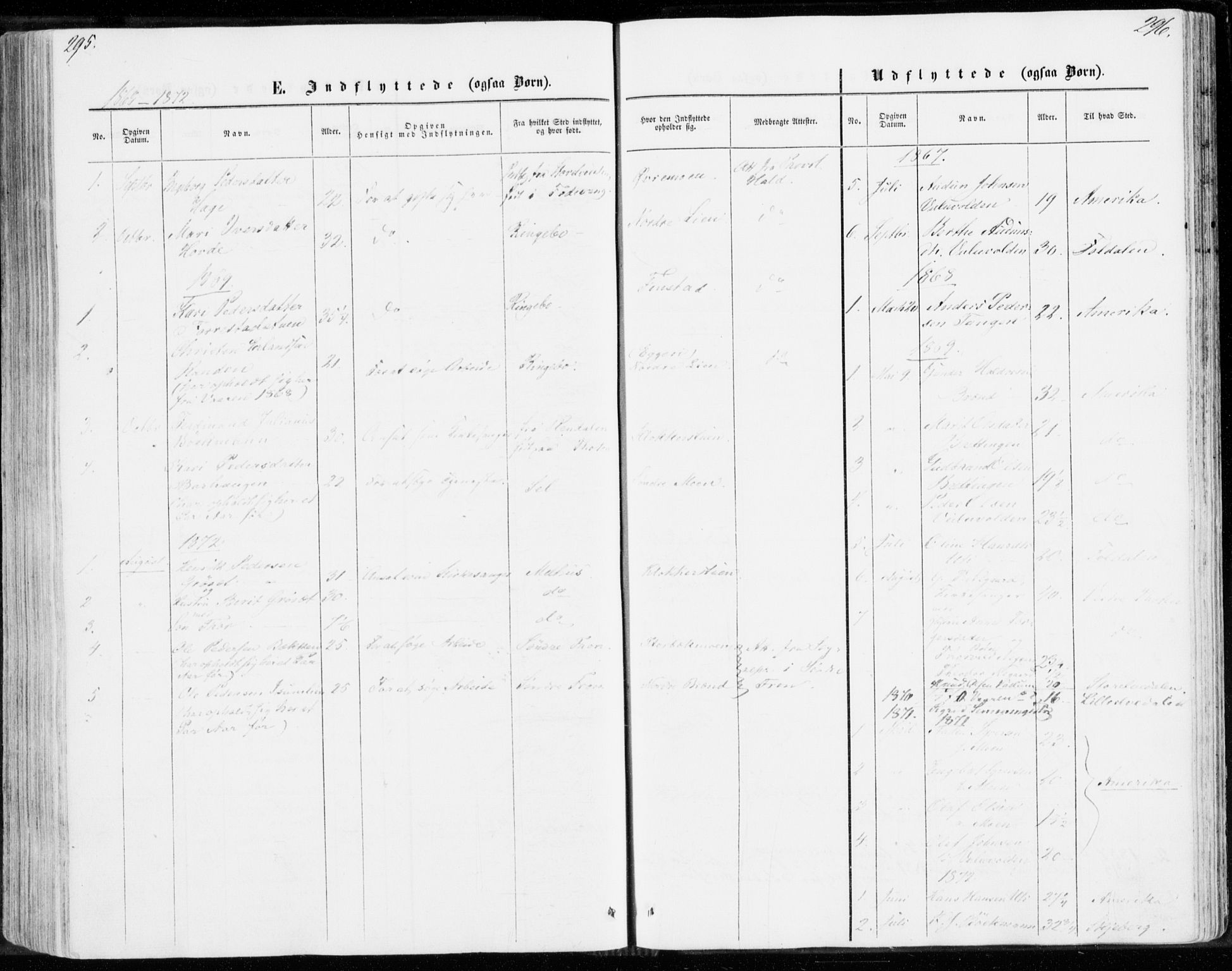 Sollia prestekontor, SAH/PREST-050/H/Ha/Haa/L0001: Parish register (official) no. 1, 1856-1885, p. 295-296