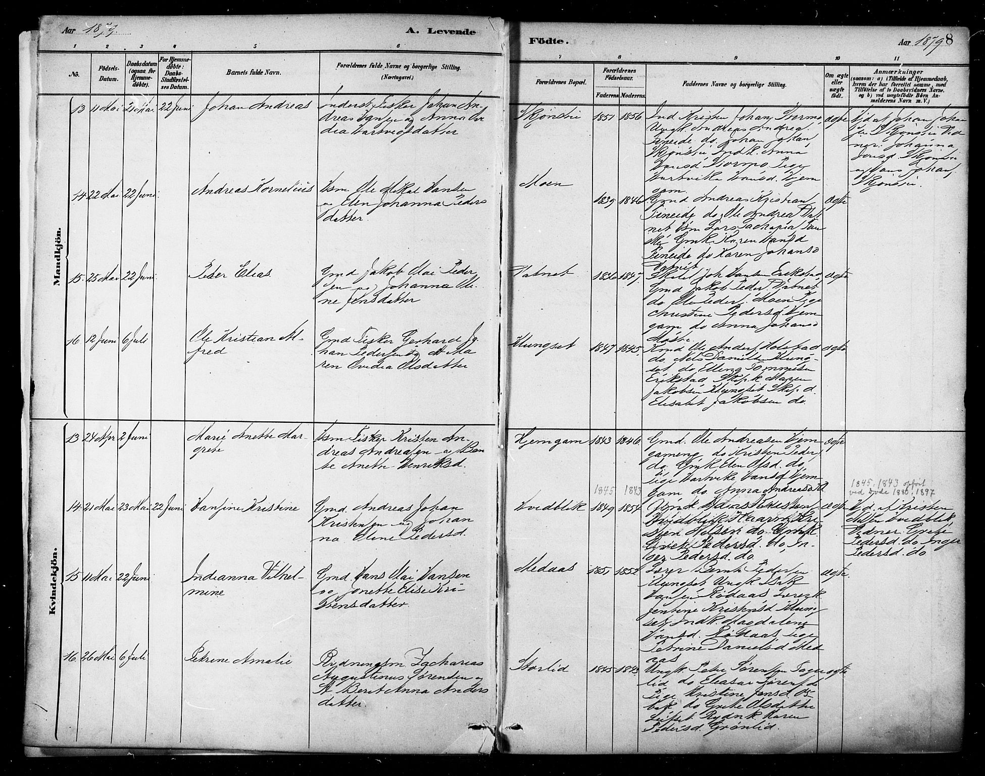 Ministerialprotokoller, klokkerbøker og fødselsregistre - Nordland, AV/SAT-A-1459/849/L0689: Parish register (official) no. 849A01, 1879-1889, p. 8