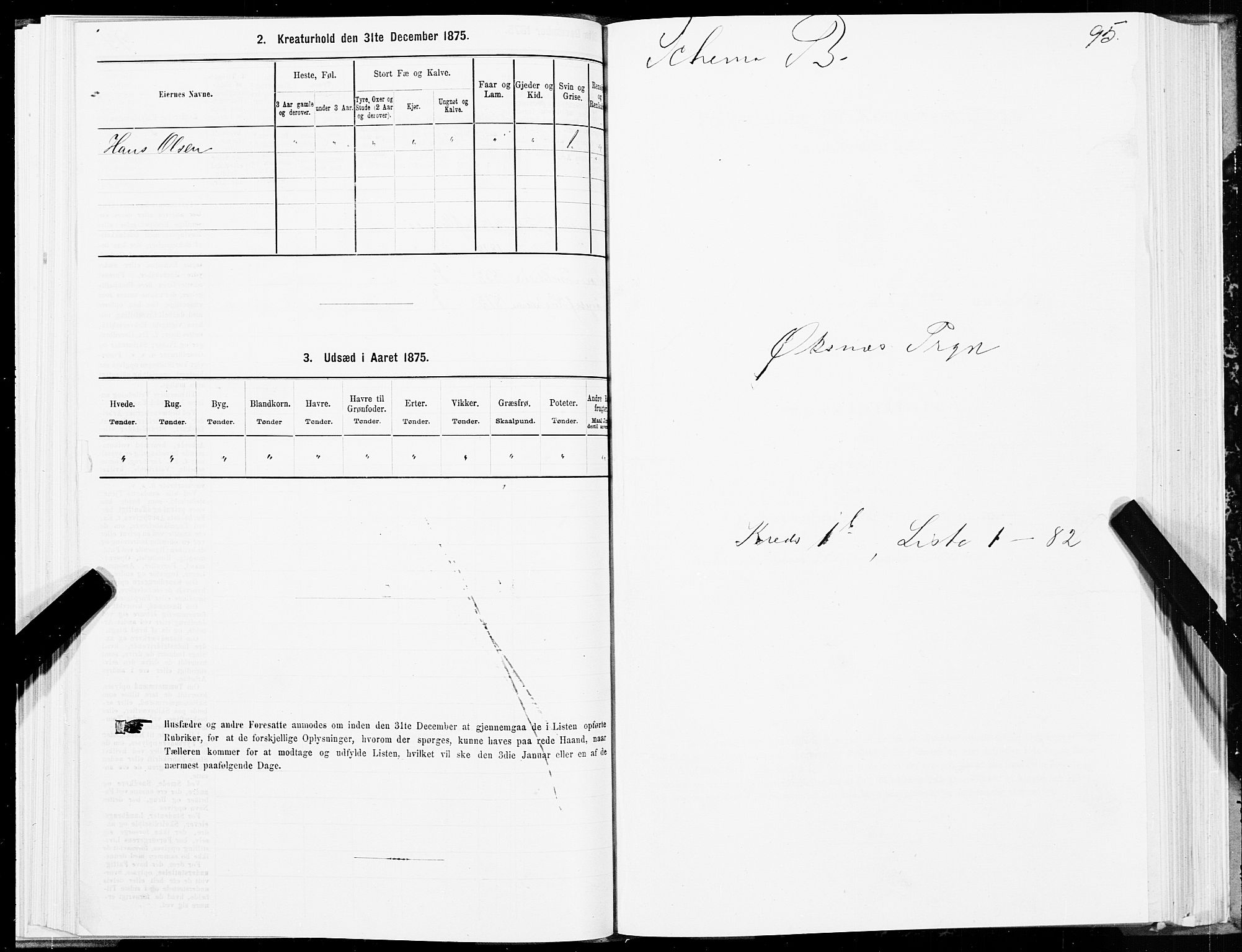 SAT, 1875 census for 1868P Øksnes, 1875, p. 1095
