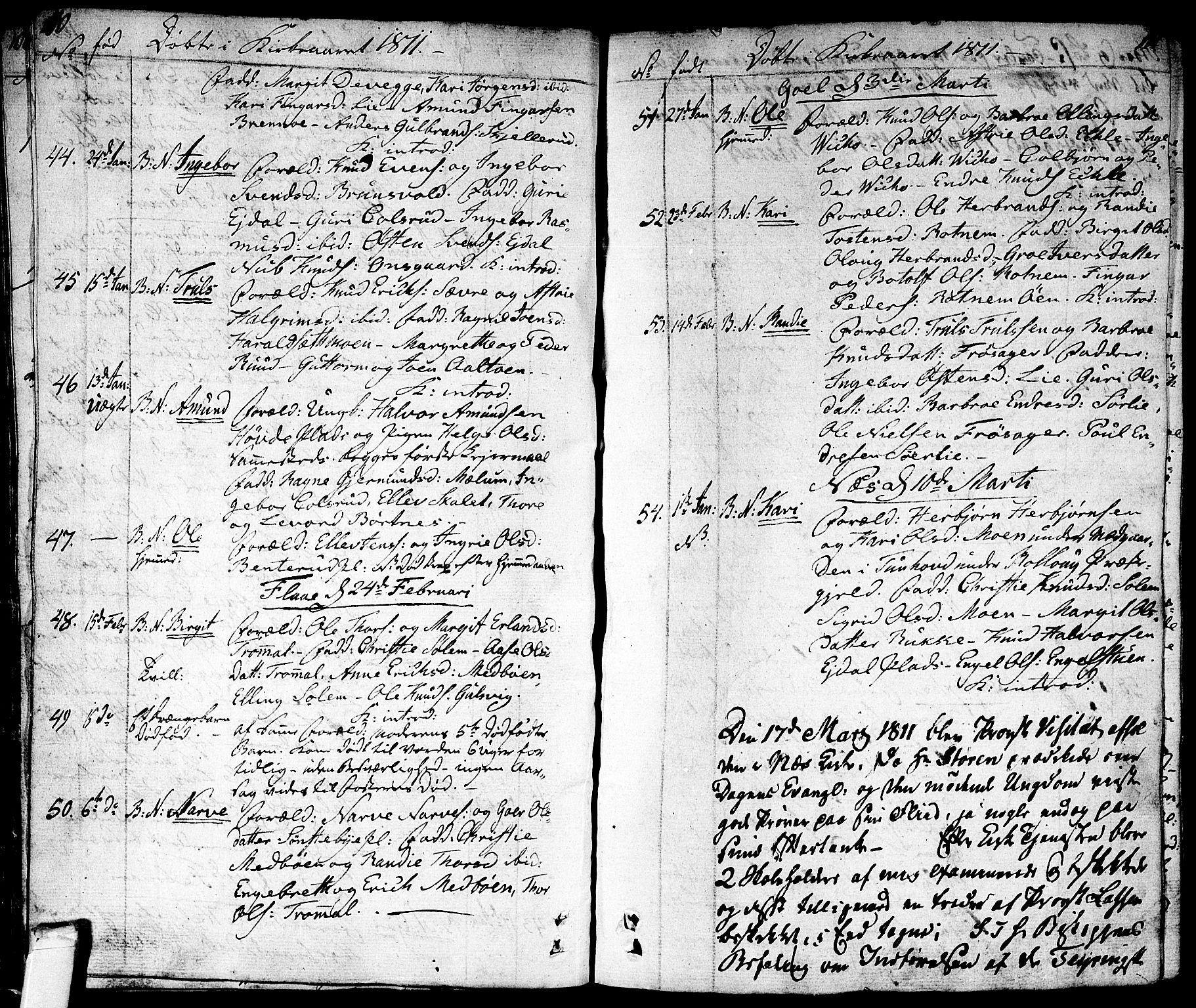 Nes kirkebøker, AV/SAKO-A-236/F/Fa/L0006: Parish register (official) no. 6, 1808-1814, p. 110-111
