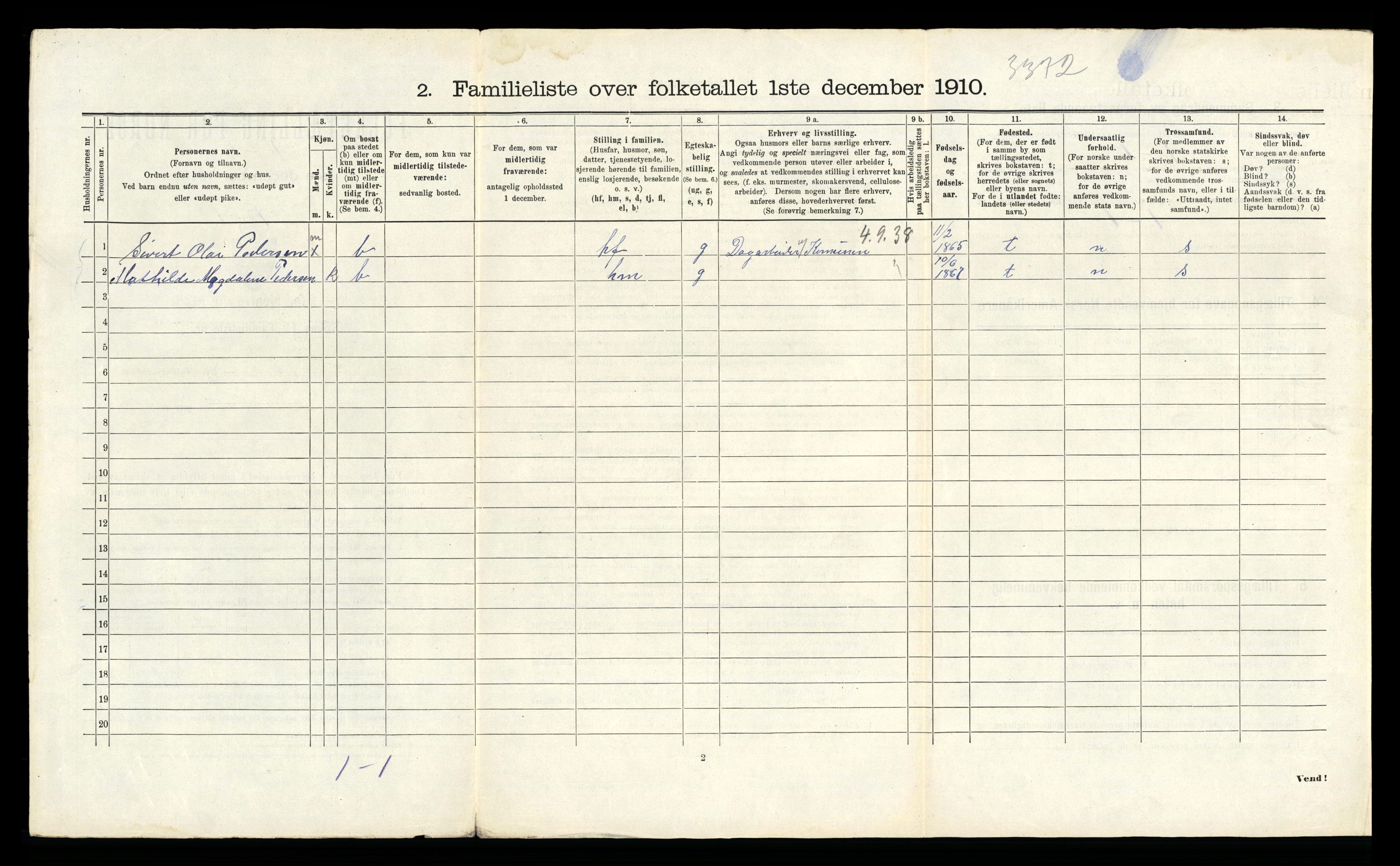 RA, 1910 census for Bergen, 1910, p. 6766