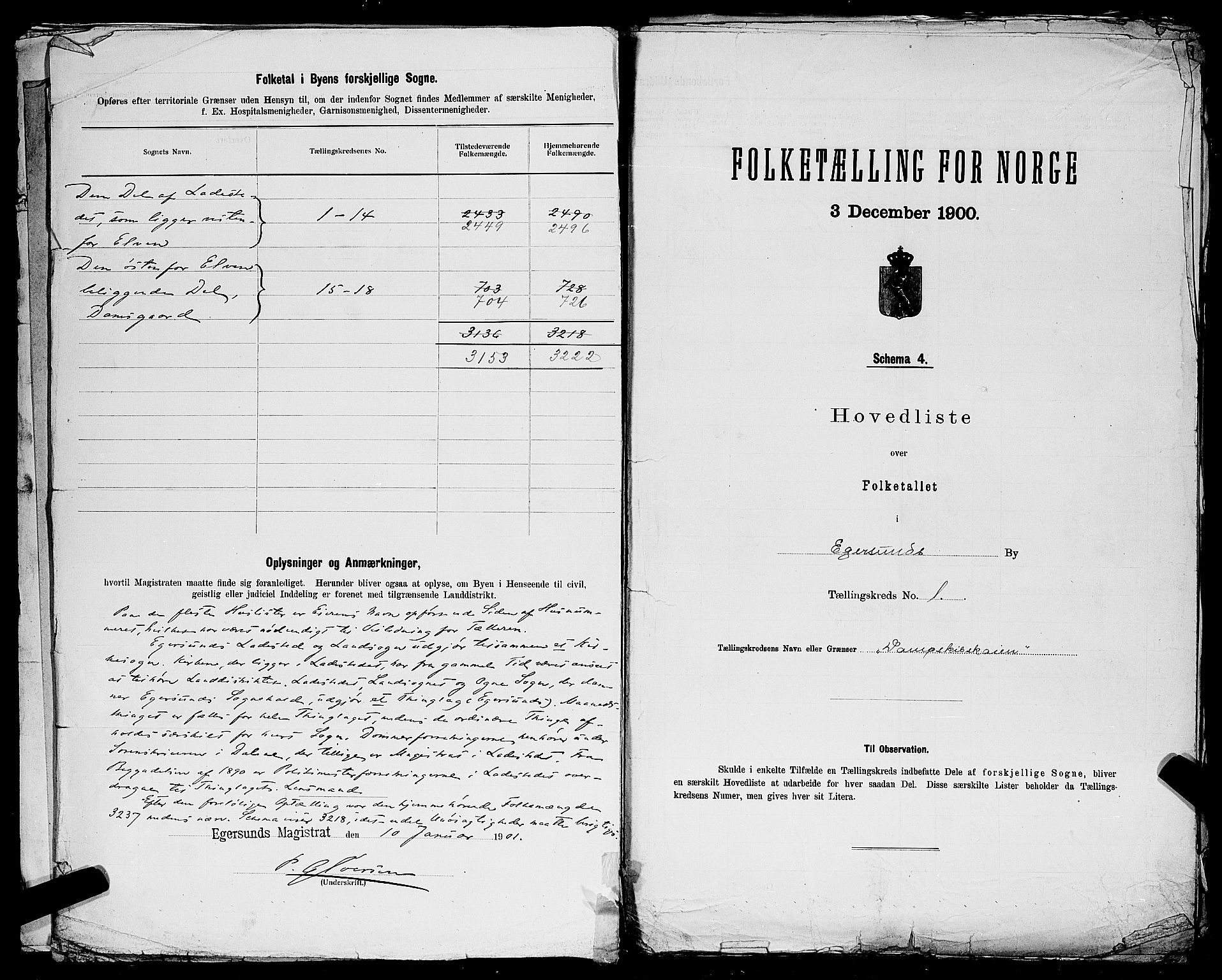 SAST, 1900 census for Egersund, 1900, p. 23