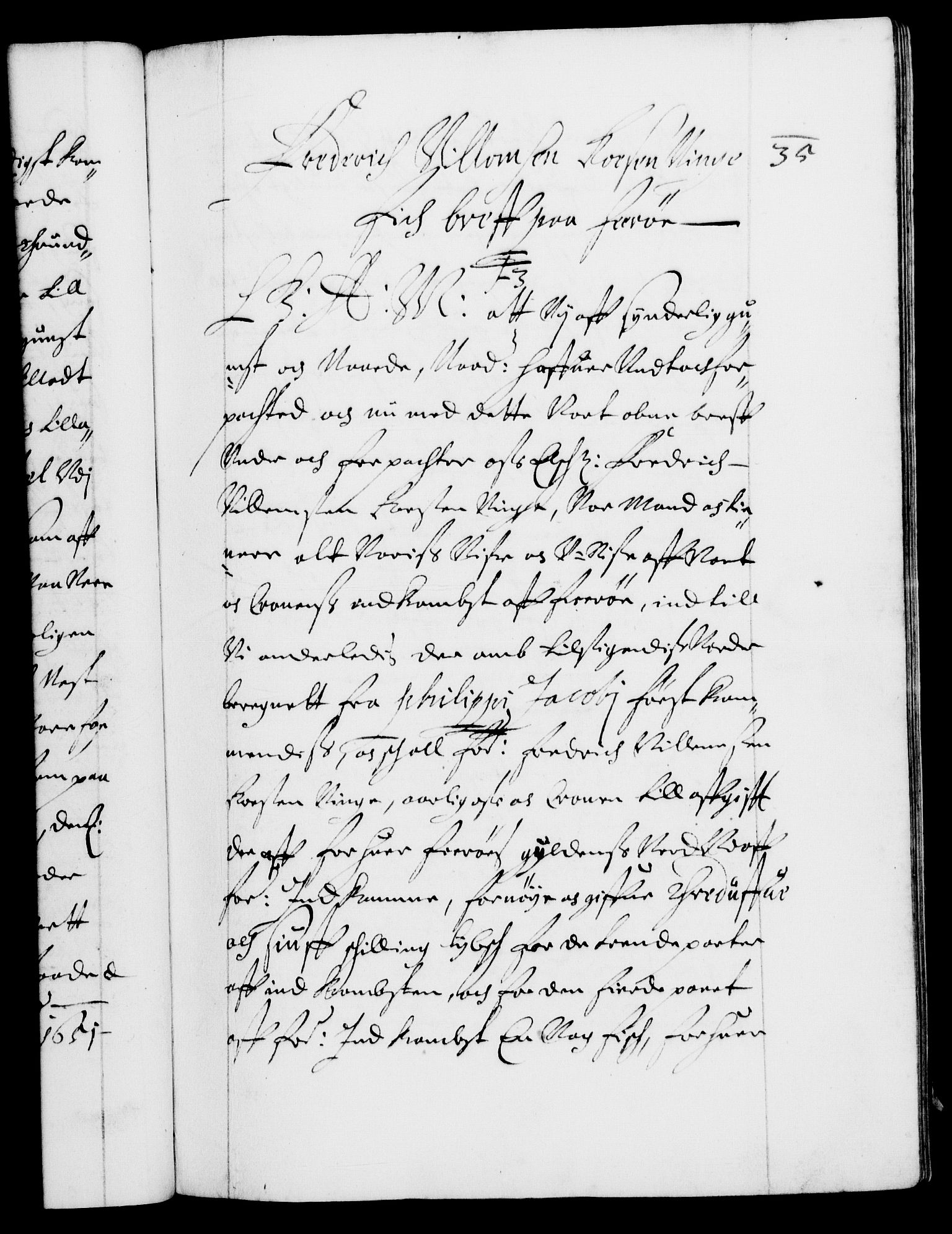 Danske Kanselli 1572-1799, AV/RA-EA-3023/F/Fc/Fca/Fcaa/L0008: Norske registre (mikrofilm), 1651-1656, p. 35a