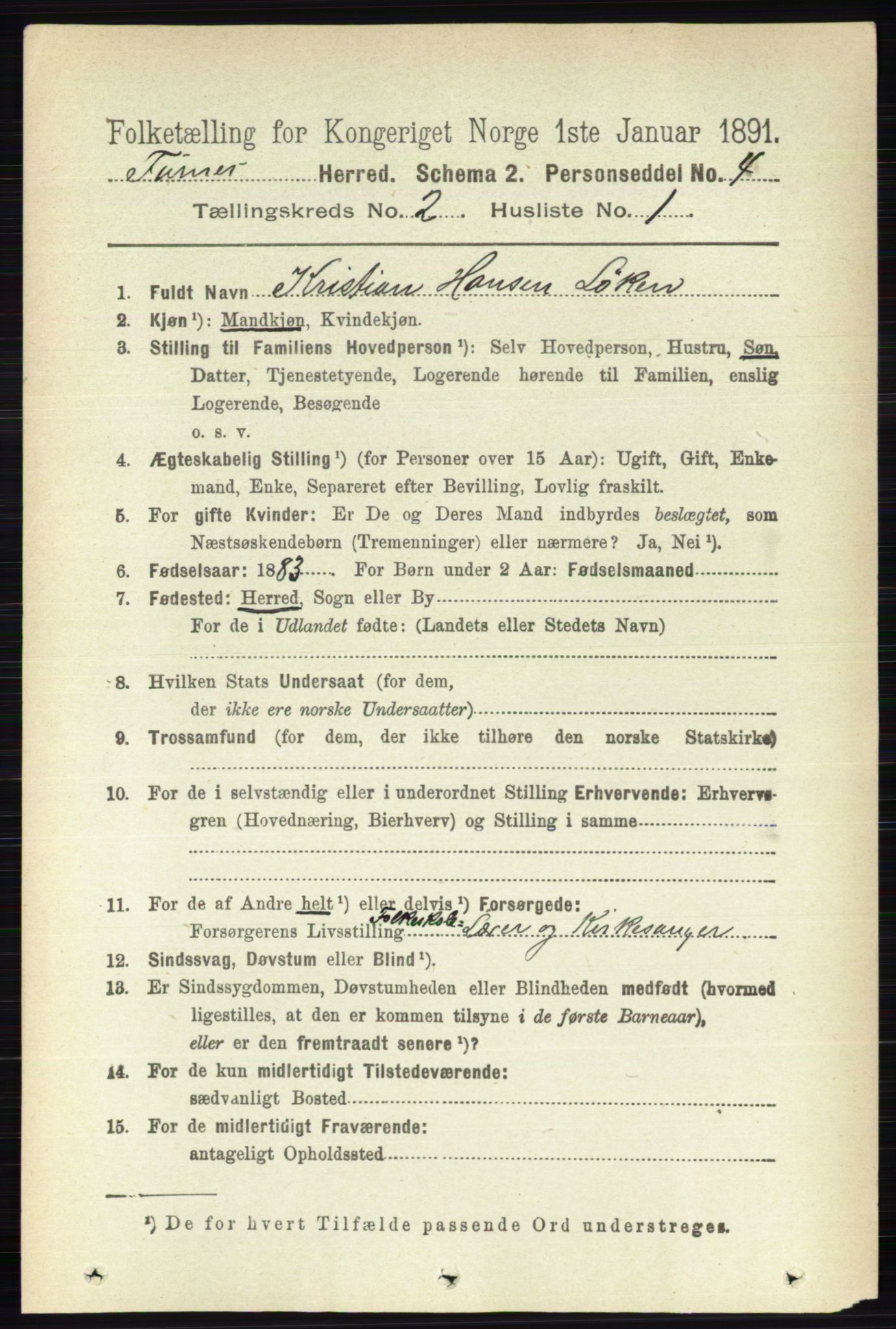 RA, Census 1891 for 0413 Furnes herred, 1891, p. 847