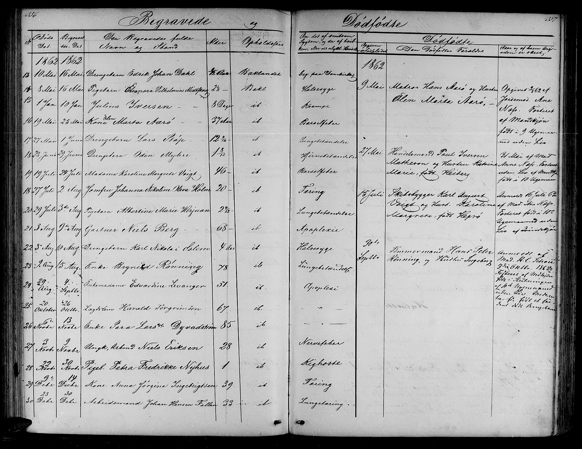 Ministerialprotokoller, klokkerbøker og fødselsregistre - Sør-Trøndelag, AV/SAT-A-1456/604/L0219: Parish register (copy) no. 604C02, 1851-1869, p. 356-357