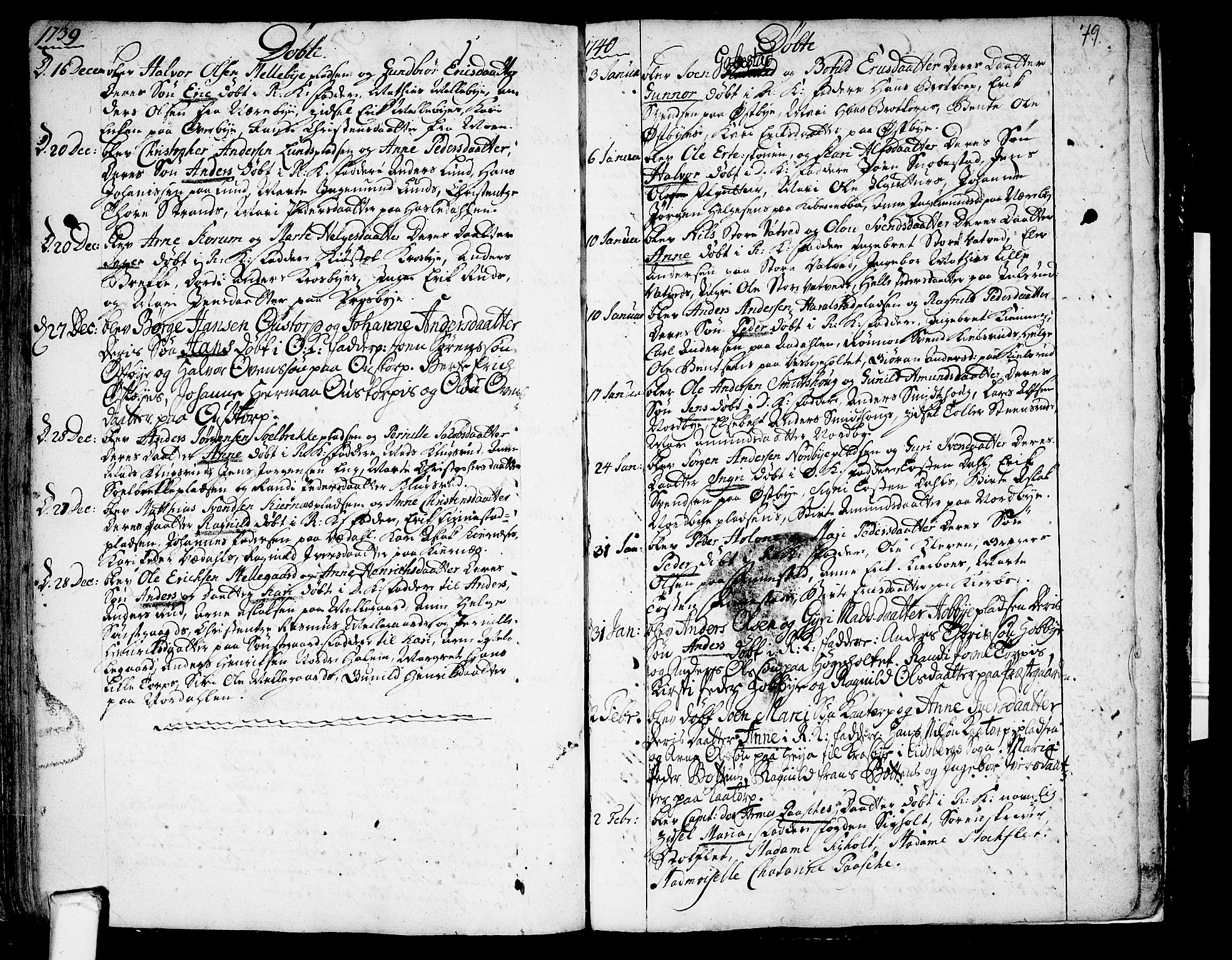 Rakkestad prestekontor Kirkebøker, SAO/A-2008/F/Fa/L0001: Parish register (official) no. I 1, 1722-1740, p. 79